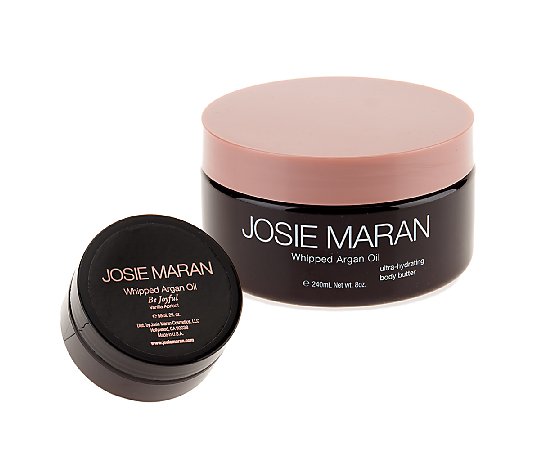 Josie Maran Whipped Argan Body Butter 8 oz. and Travel Size