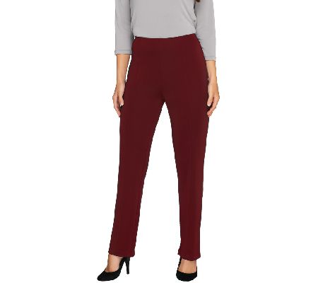 Susan Graver Premier Knit Straight Leg Ankle Pants - QVC.com