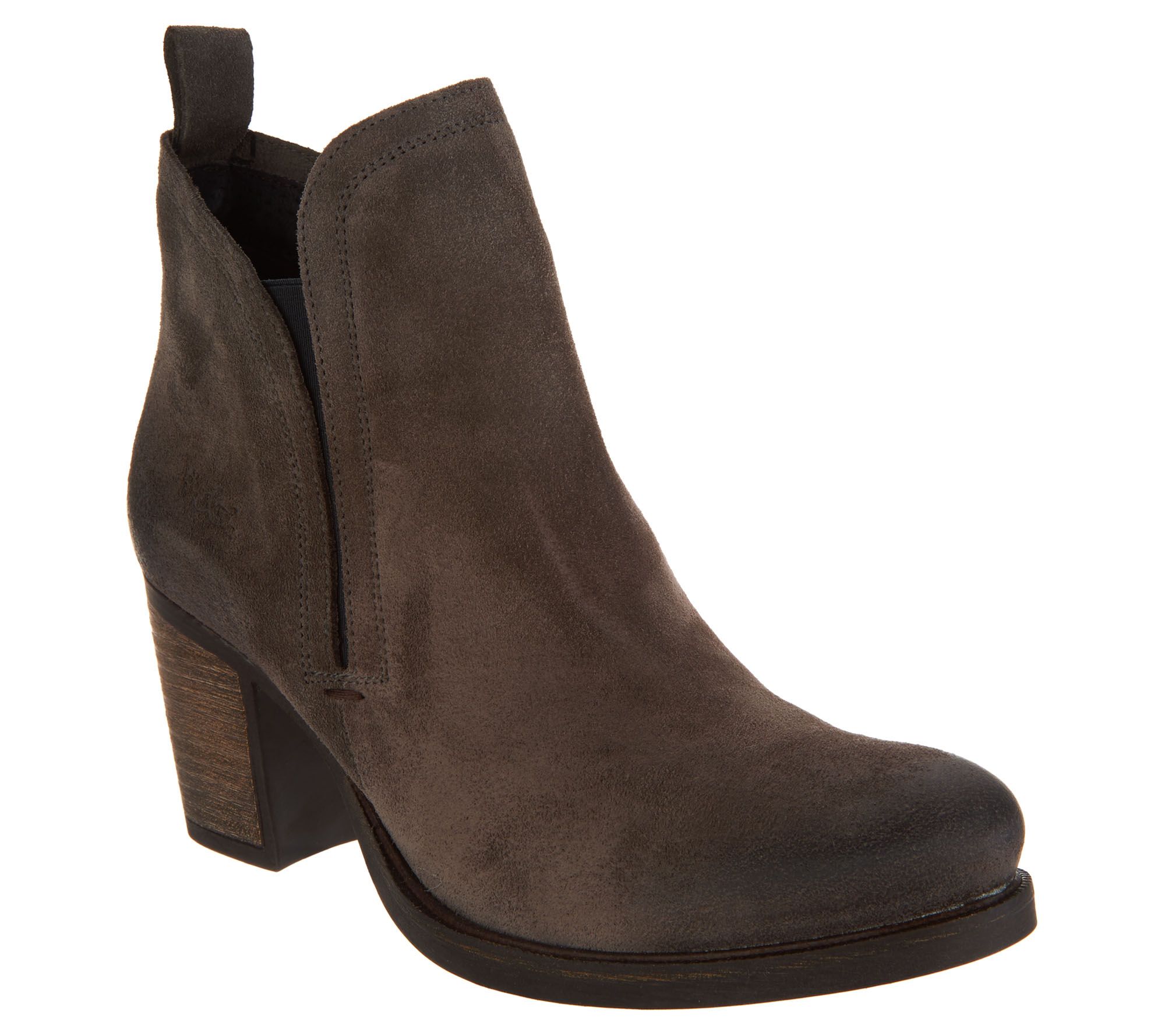 Bos. Co. Water Resistent Suede Pull on Ankle Boots Belfield