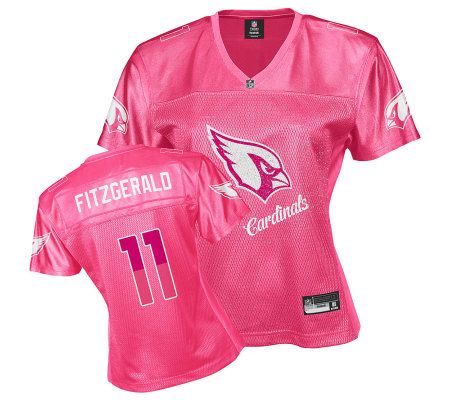 NFL Arizona Cardinals Larry Fitzgerald Pink FanJersey 
