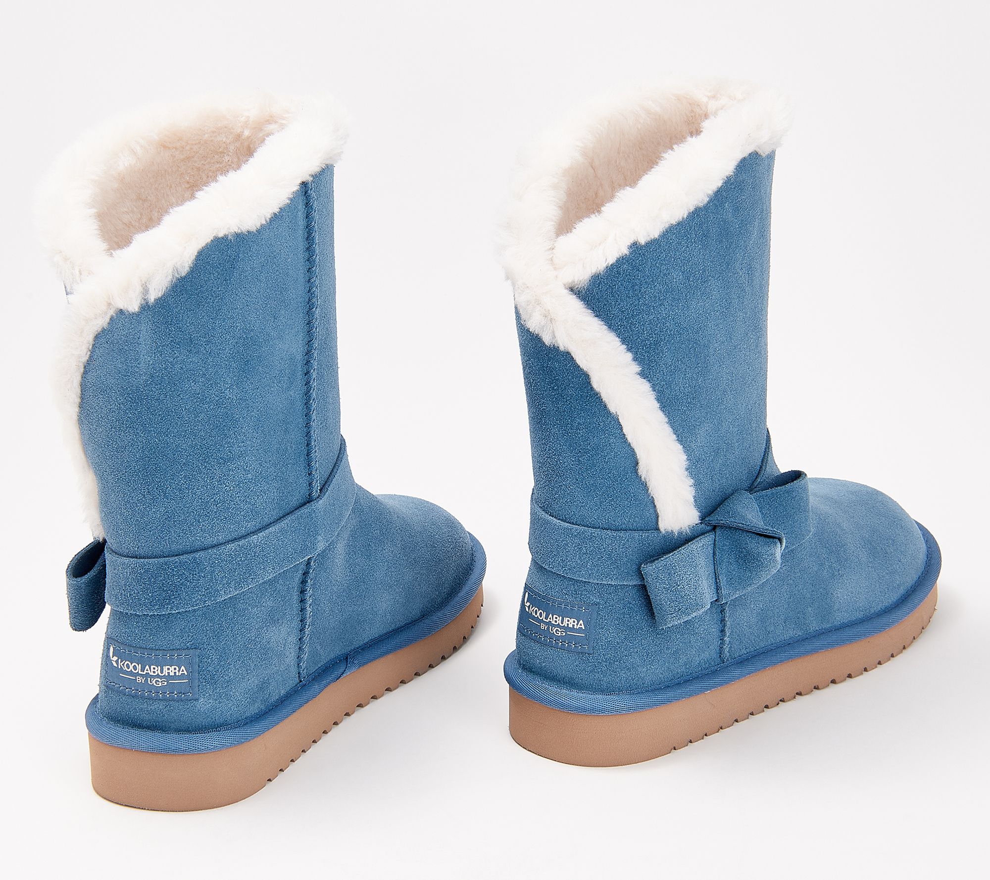 Blue ugg outlet boots with bows