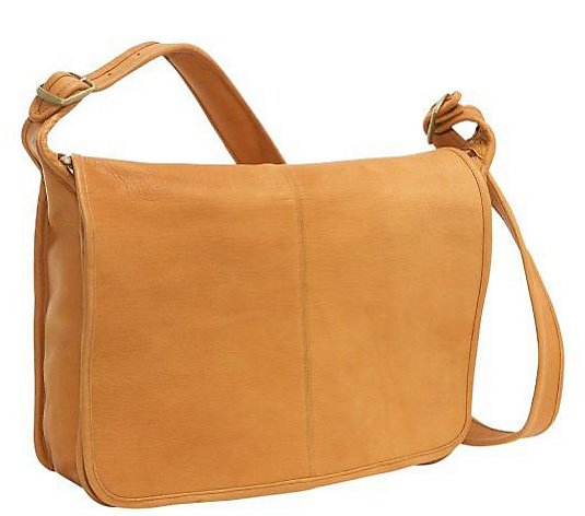 Le Donne Leather Classic Flap-Over Messenger Bag