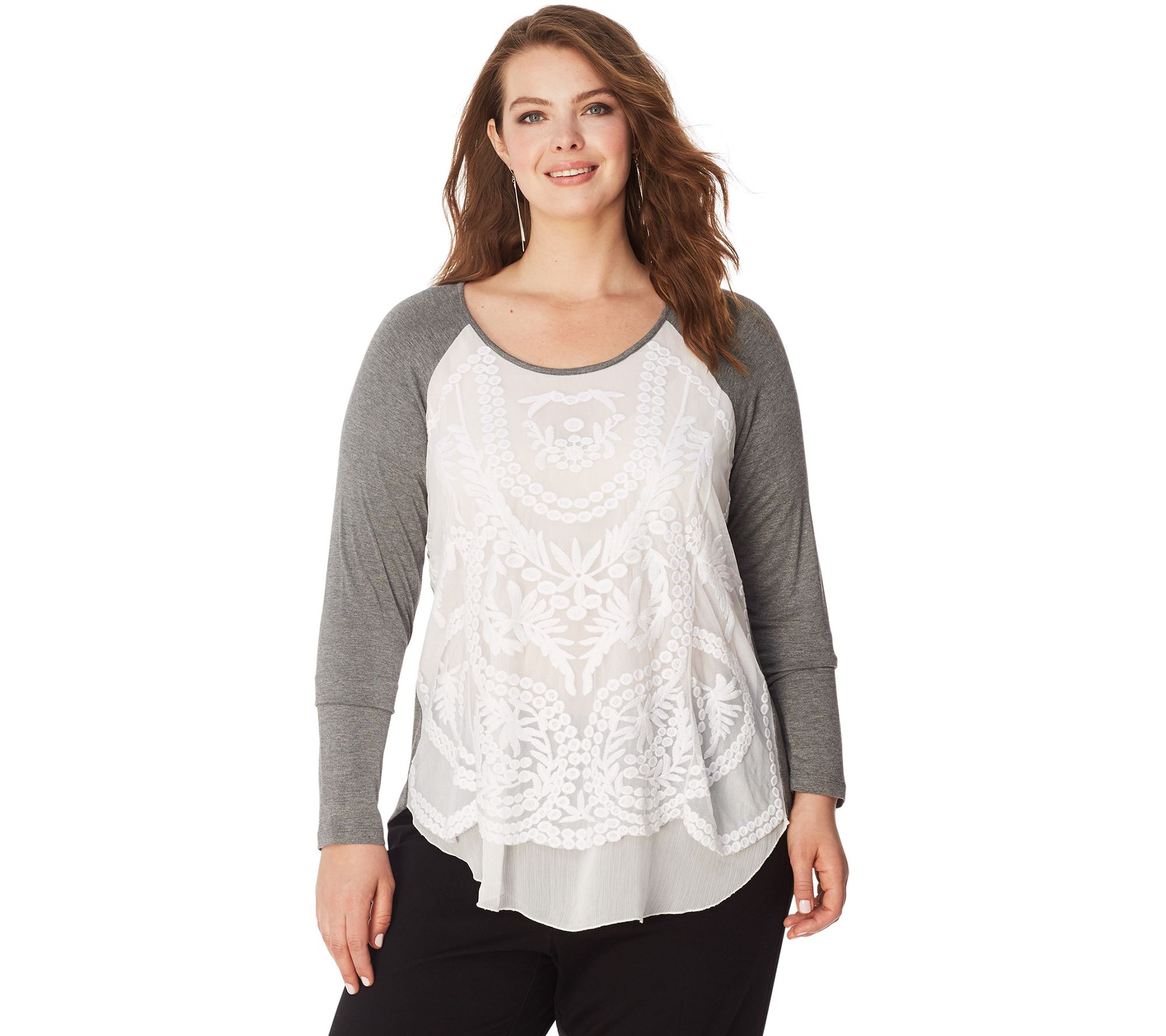plus size lace overlay
