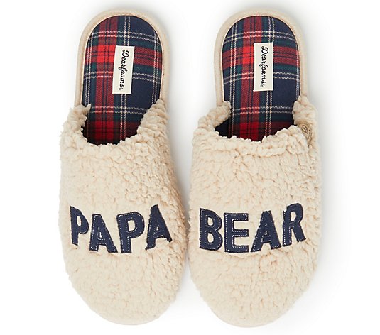 Dearfoams Men's Papa Bear Clog Slippers