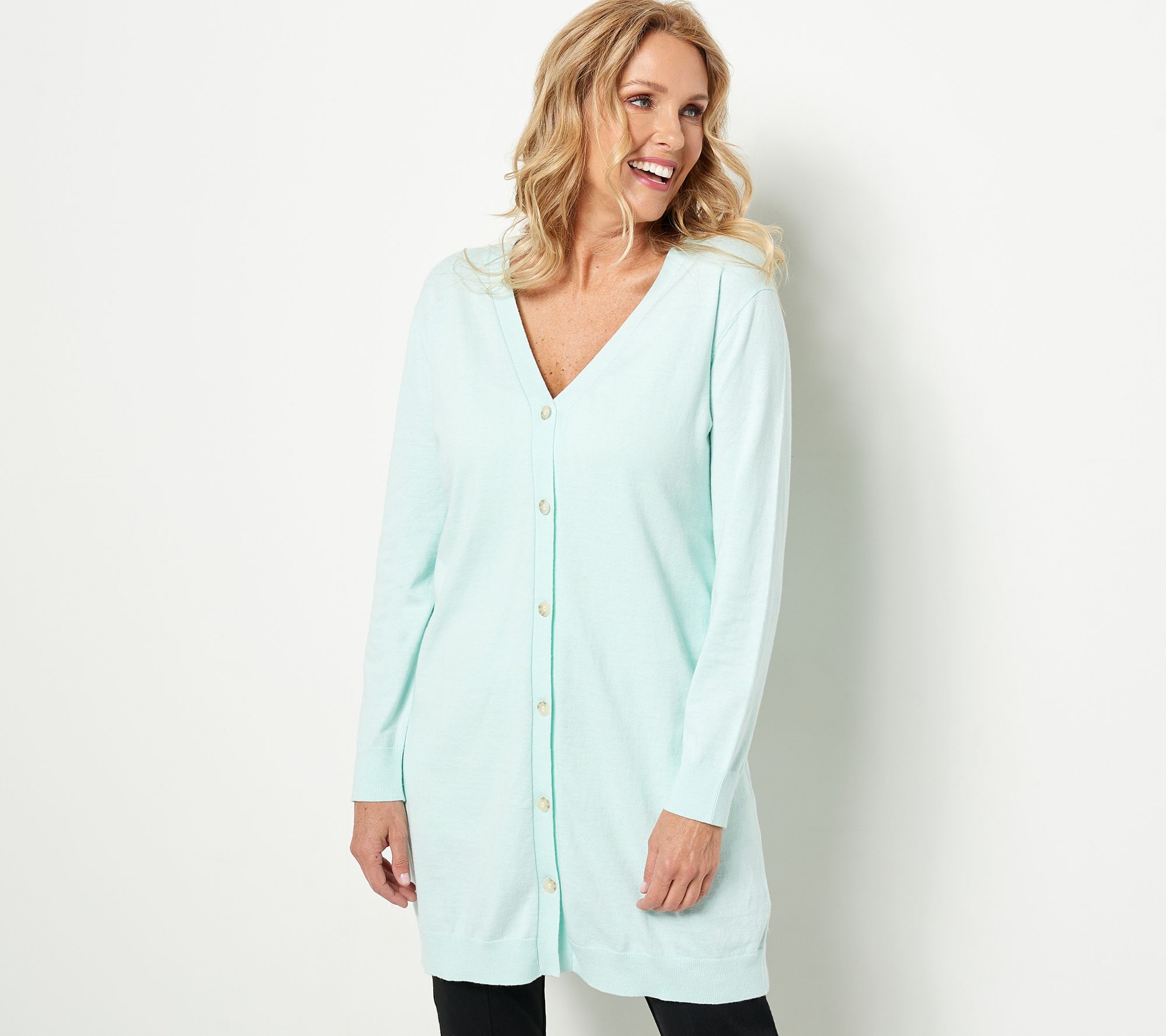 Soft by NAADAM Cotton Cashmere Button Duster Cardigan