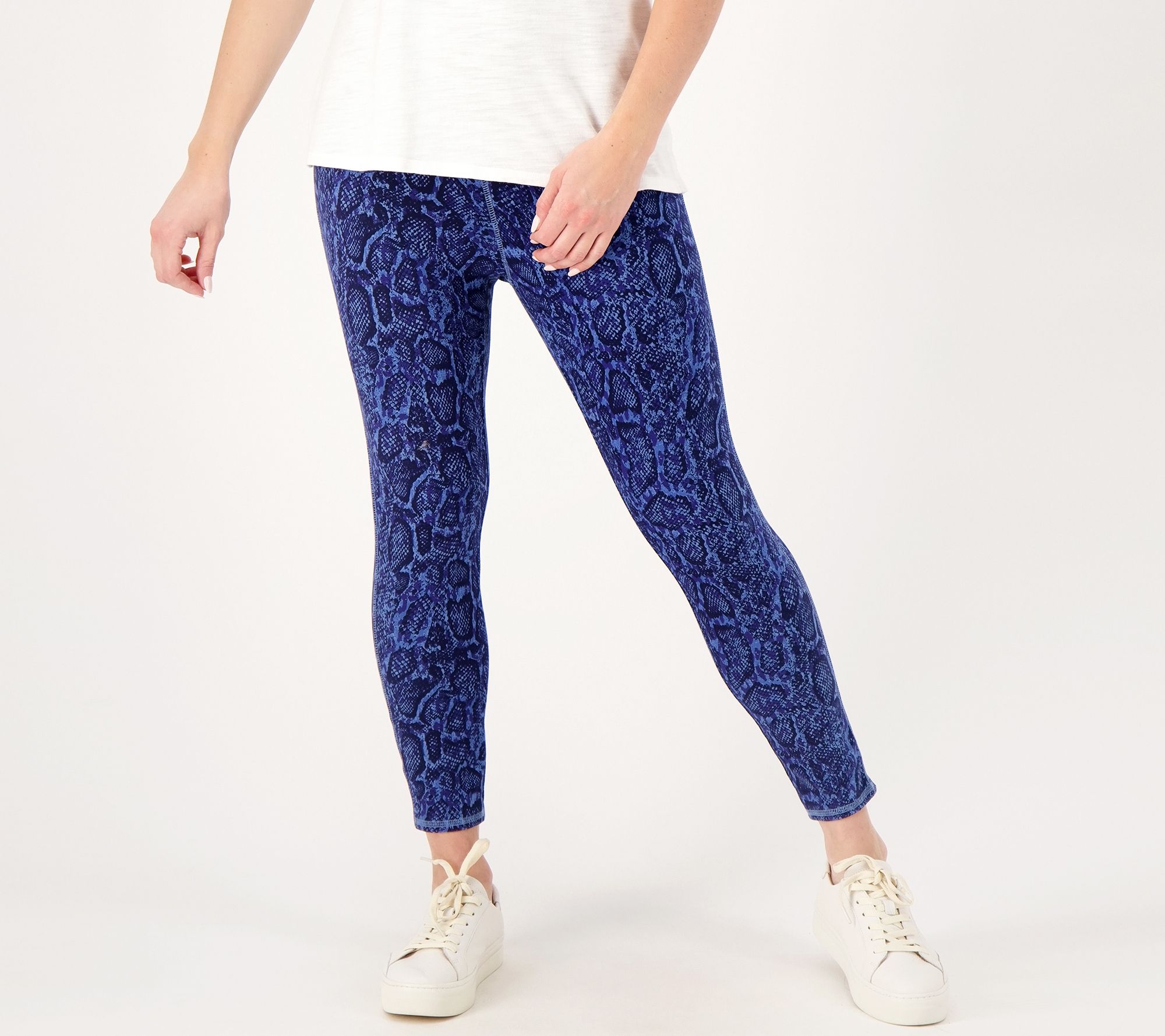 Denim & Co. Active Duo Stretch Leggings with Side Pocket on QVC