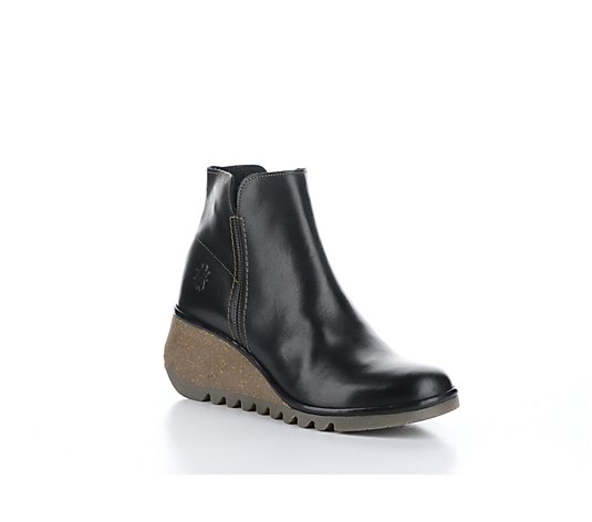 Fly London Leather Side Zip Boots-Nilo