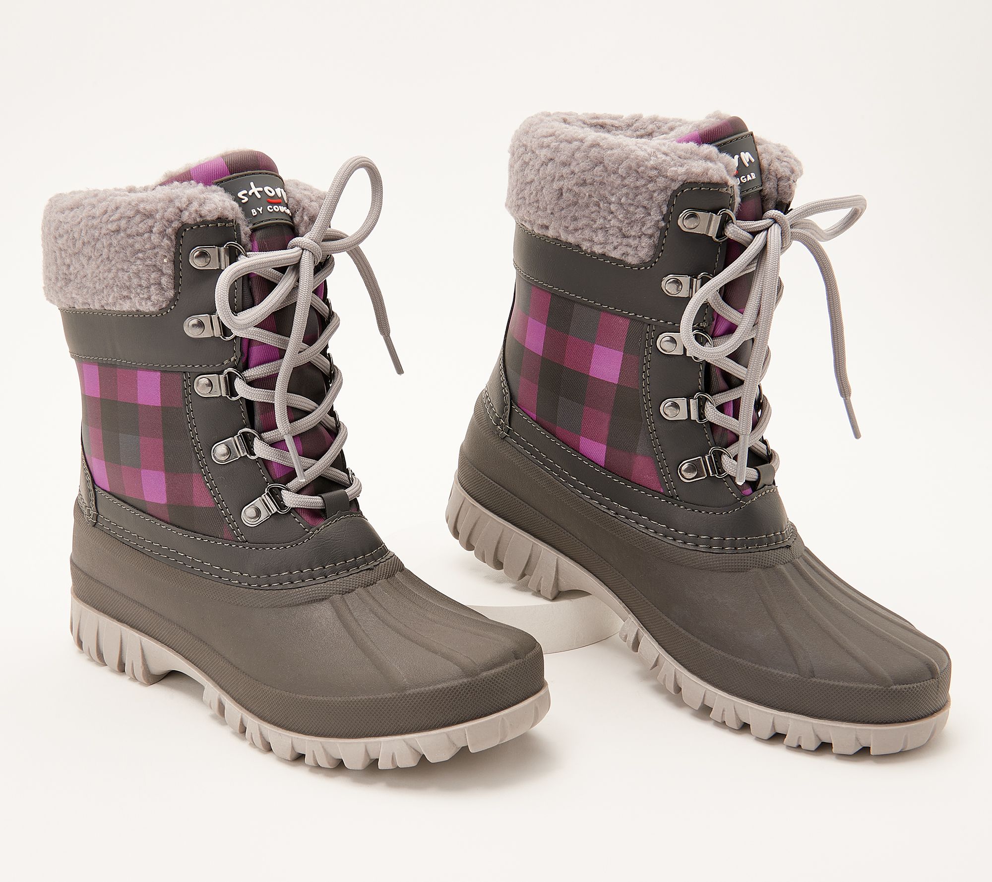 Muk Luks Suede Cuffed Winter Boots - Asher 