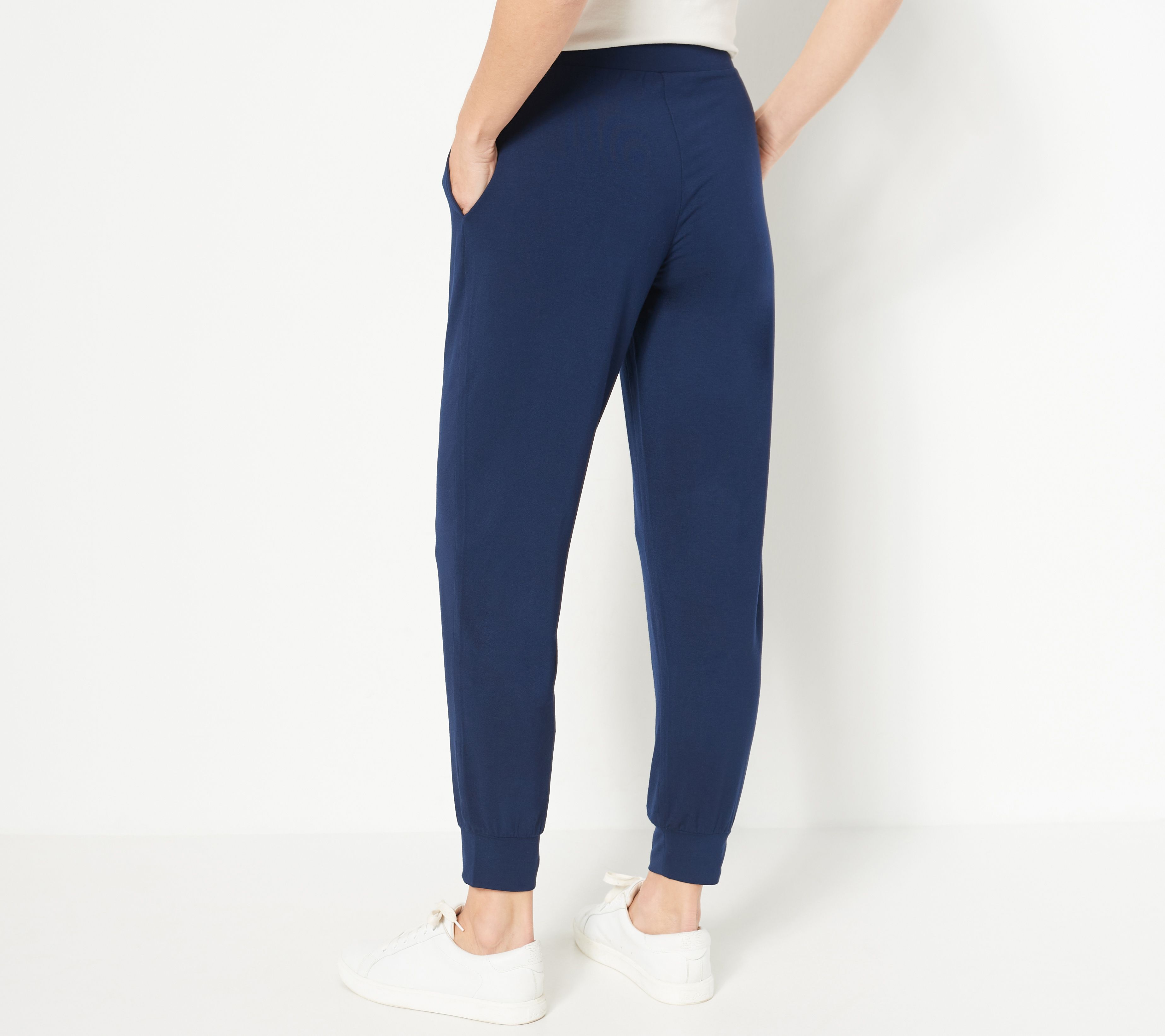 Susan Graver Lifestyle Regular Spa Knit Pull-On Jogger Pants - QVC.com