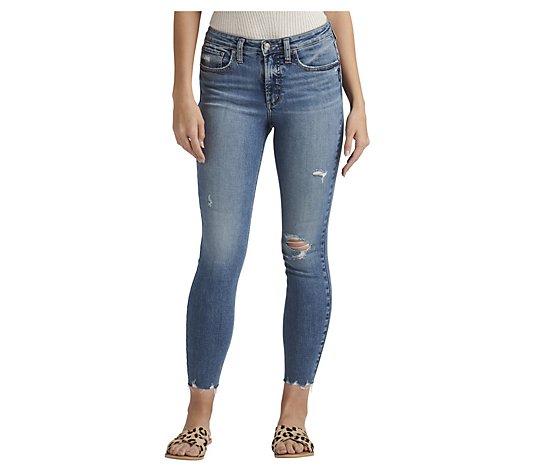 Silver Jeans Co. Most Wanted Mid Rise Skinny Jeans-EGX269