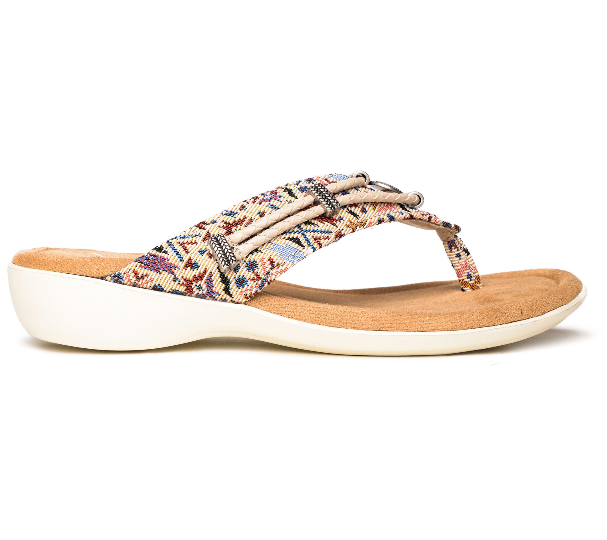 Minnetonka Women's Silverthorne 360 Flip Flop - Fabric - QVC.com