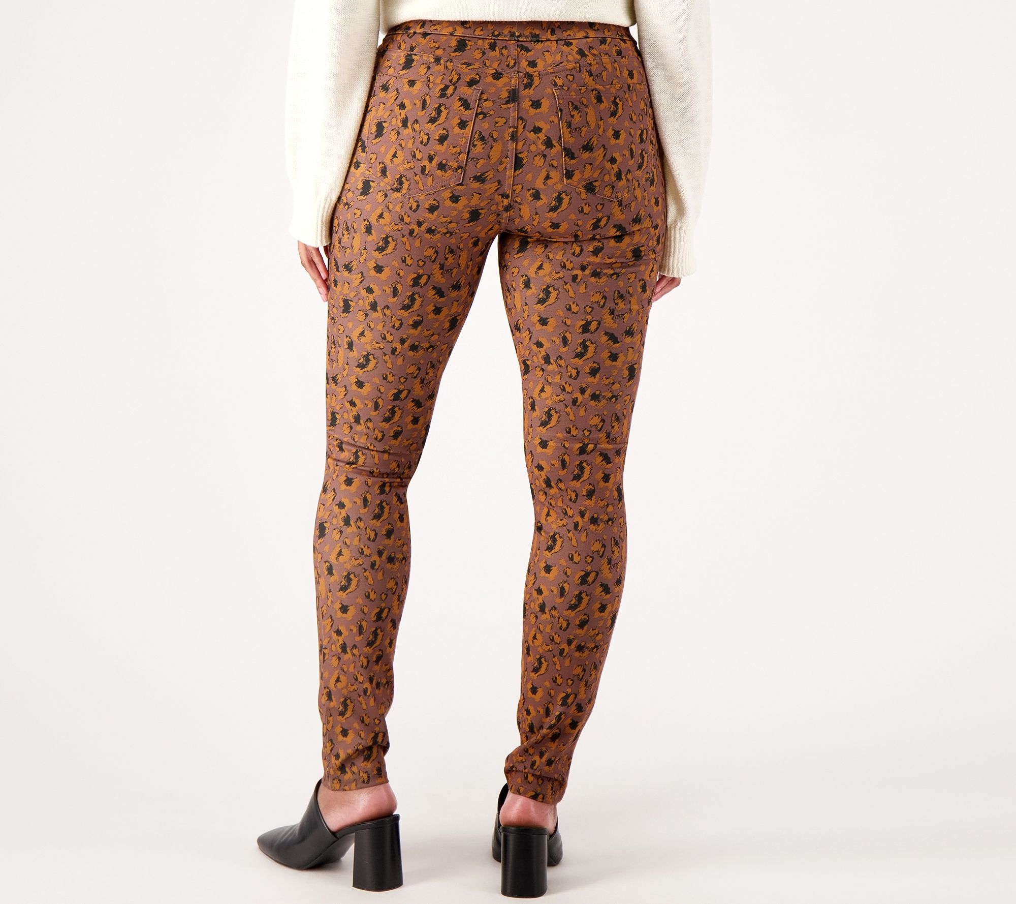 NYDJ Ponte Modern Leggings- Caramel Cat - QVC.com