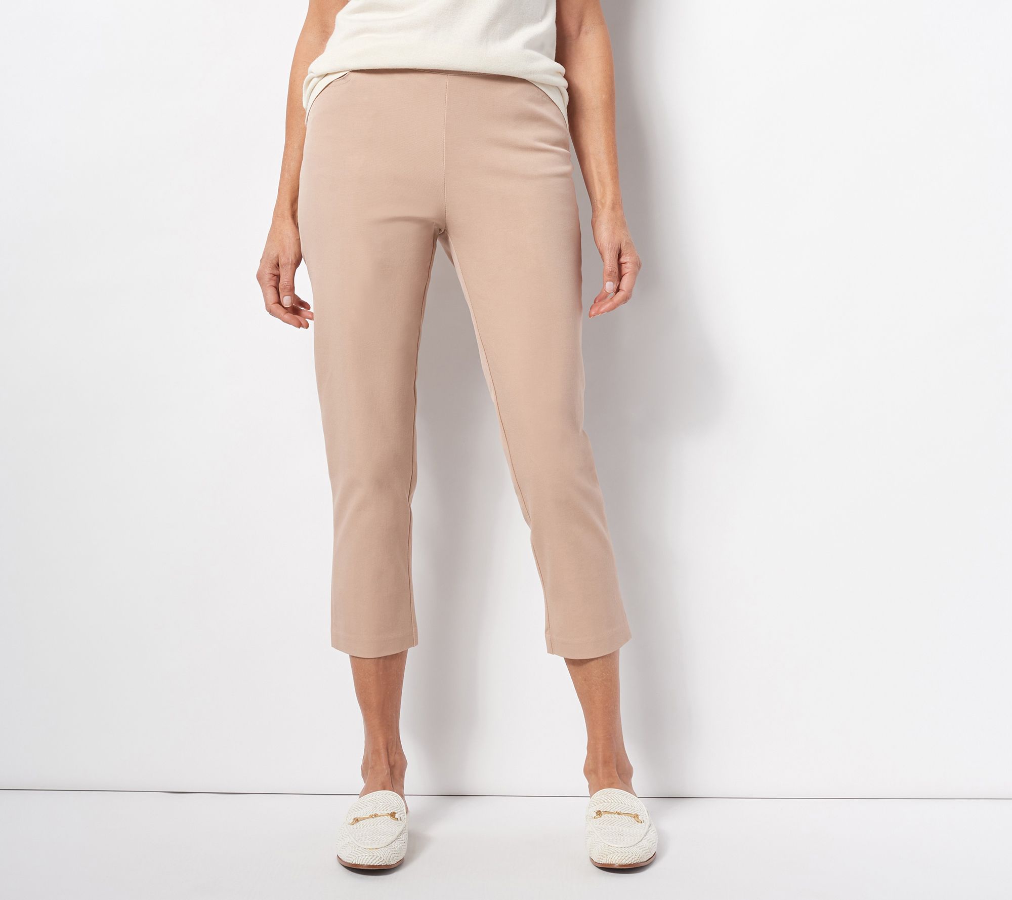 Isaac Mizrahi Live! Petite 24/7 Stretch Crop Pants with Pockets 