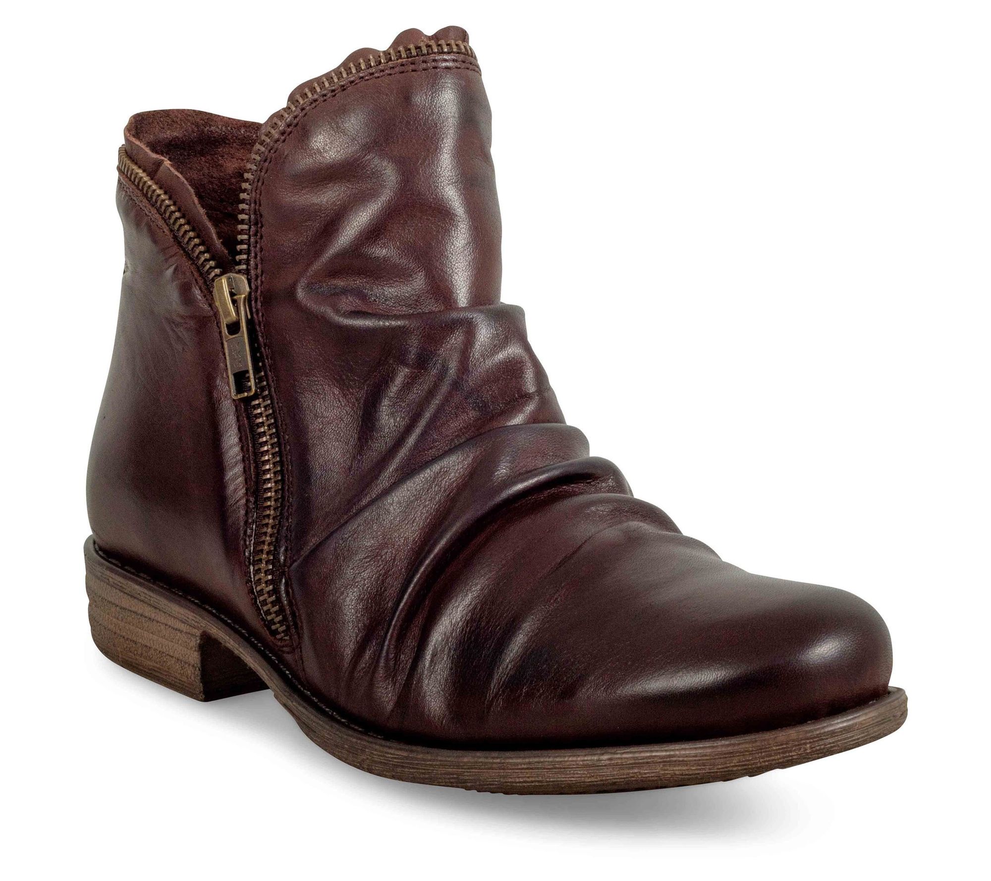 Miz Mooz Luna Comfort Casual Ruched Fashion Bootie