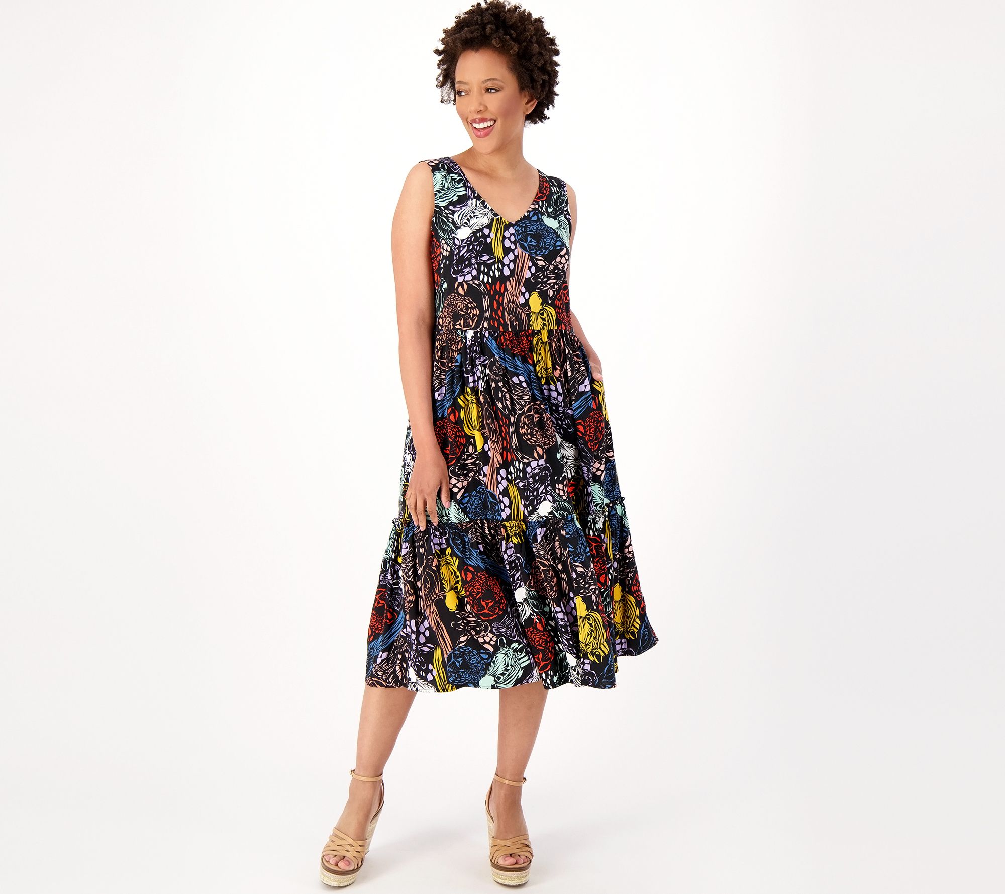 Attitudes by Renee Woven Regular Smock Tank Sundress - QVC.com