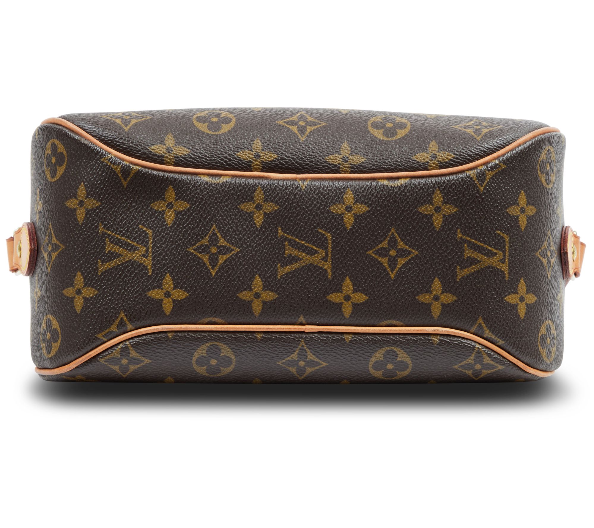 Brown and tan monogram coated canvas Louis Vuitton Blois bag with