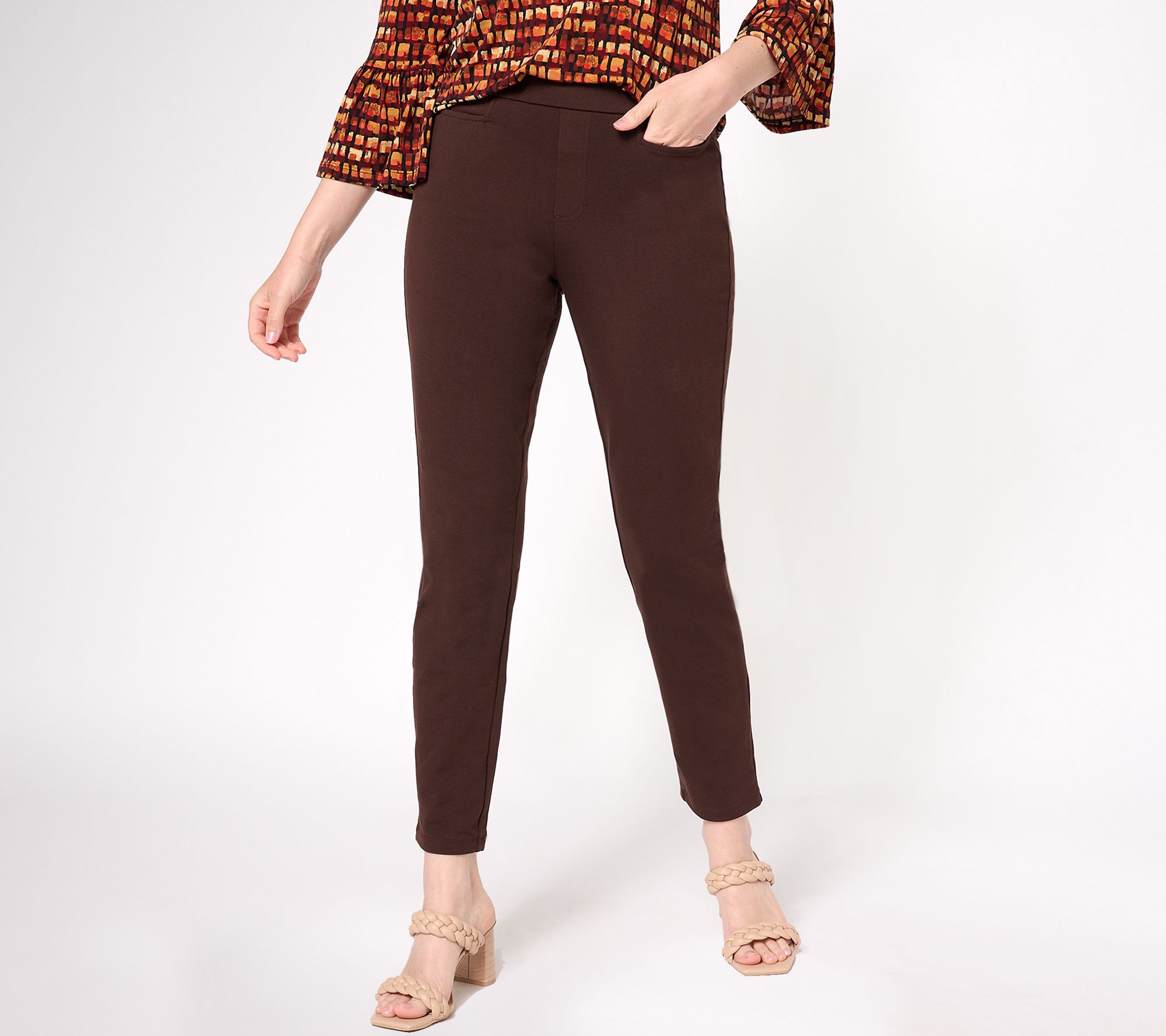 Susan Graver Weekend Tall Premium Stretch Ava Slim Ankle Pants