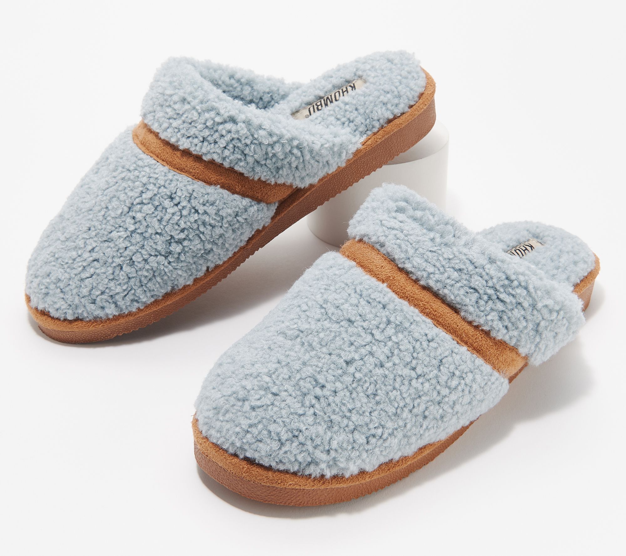 As Is Khombu Cozy Faux Fur Slippers Dede QVC