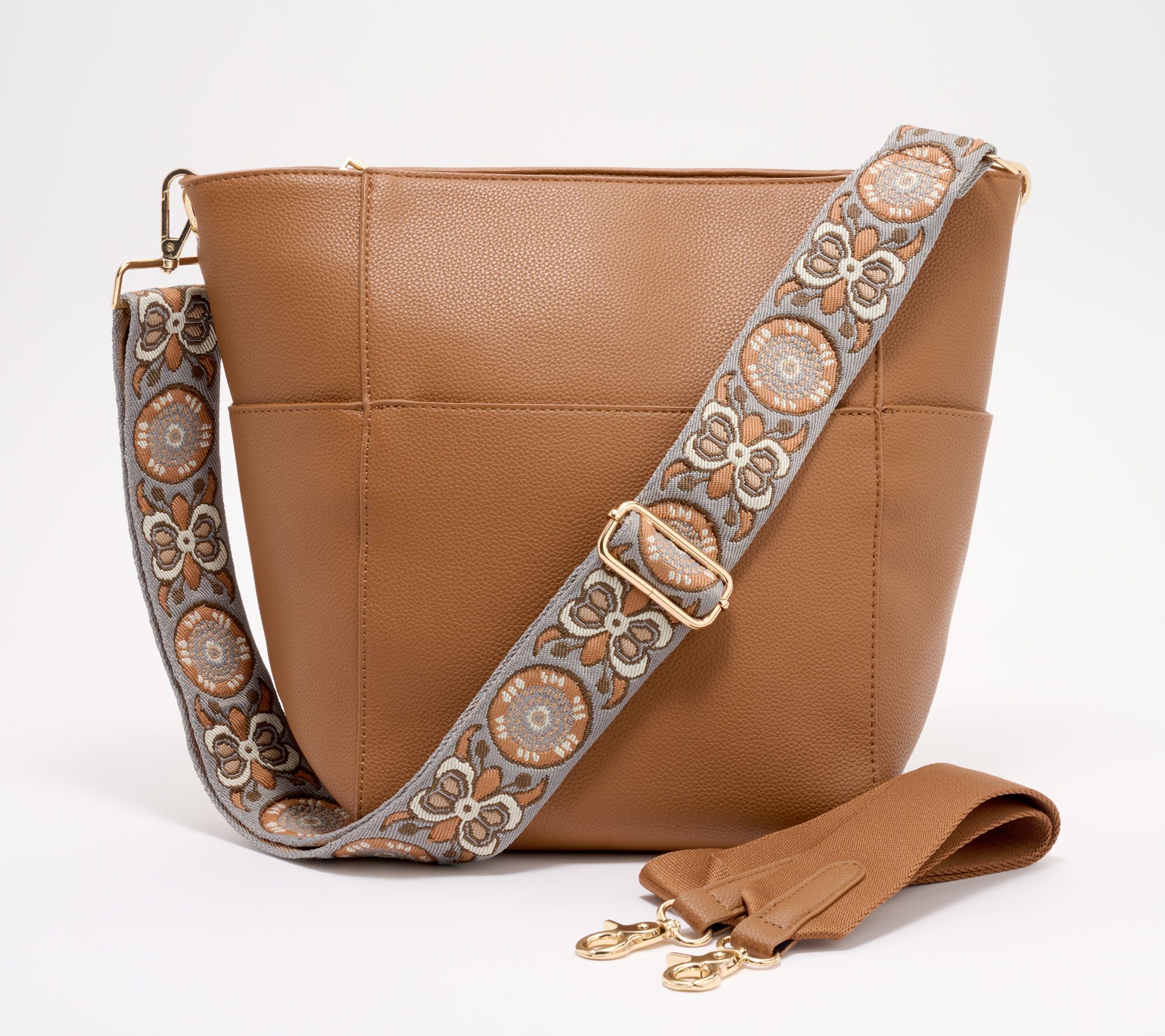 Amy Stran x AHDORNED Faux Leather Bucket Bag