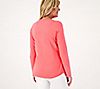 "As Is" Belle by Kim Gravel Primabelle Knit Henley Top, 1 of 4
