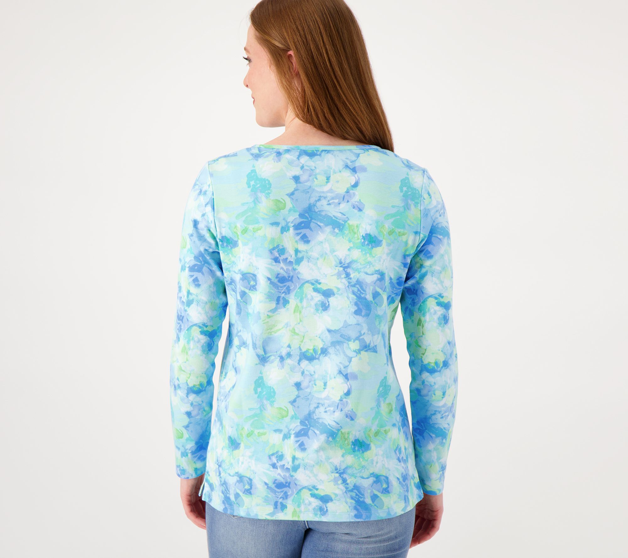 "As Is" Quacker Factory Bling It On Printed Top