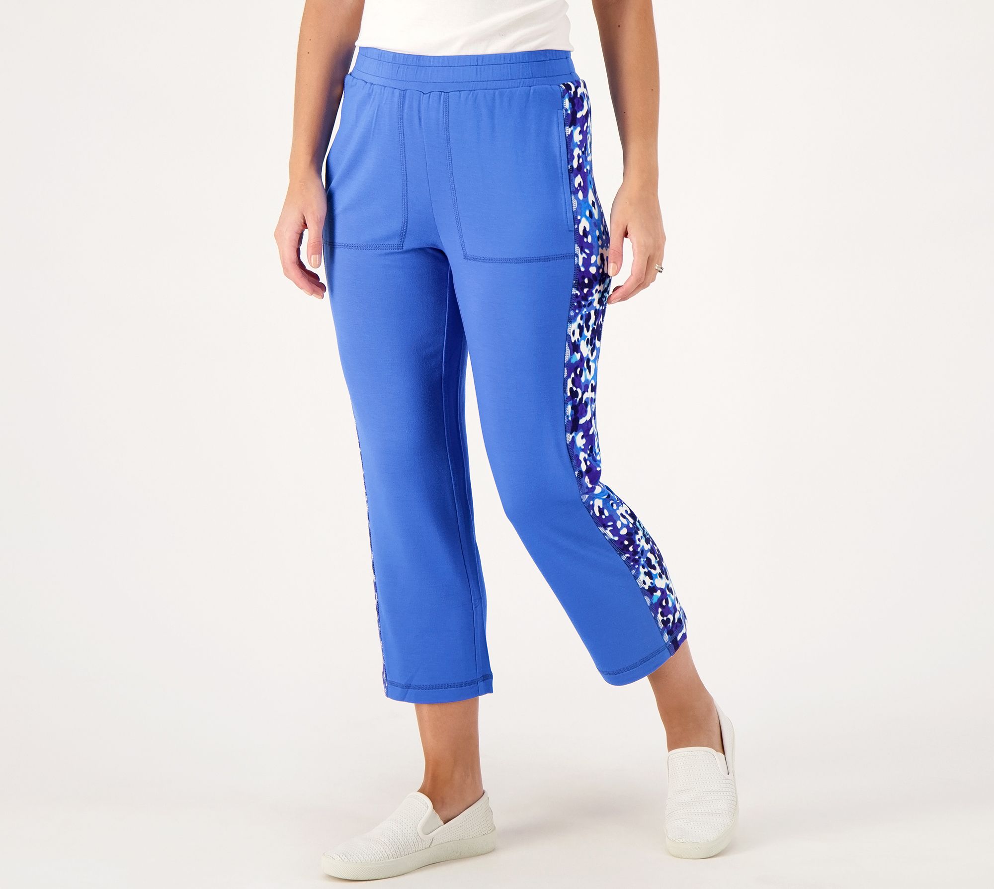 "As Is" Isaac Mizrahi Live Regular Soho French Terry Crop Pants