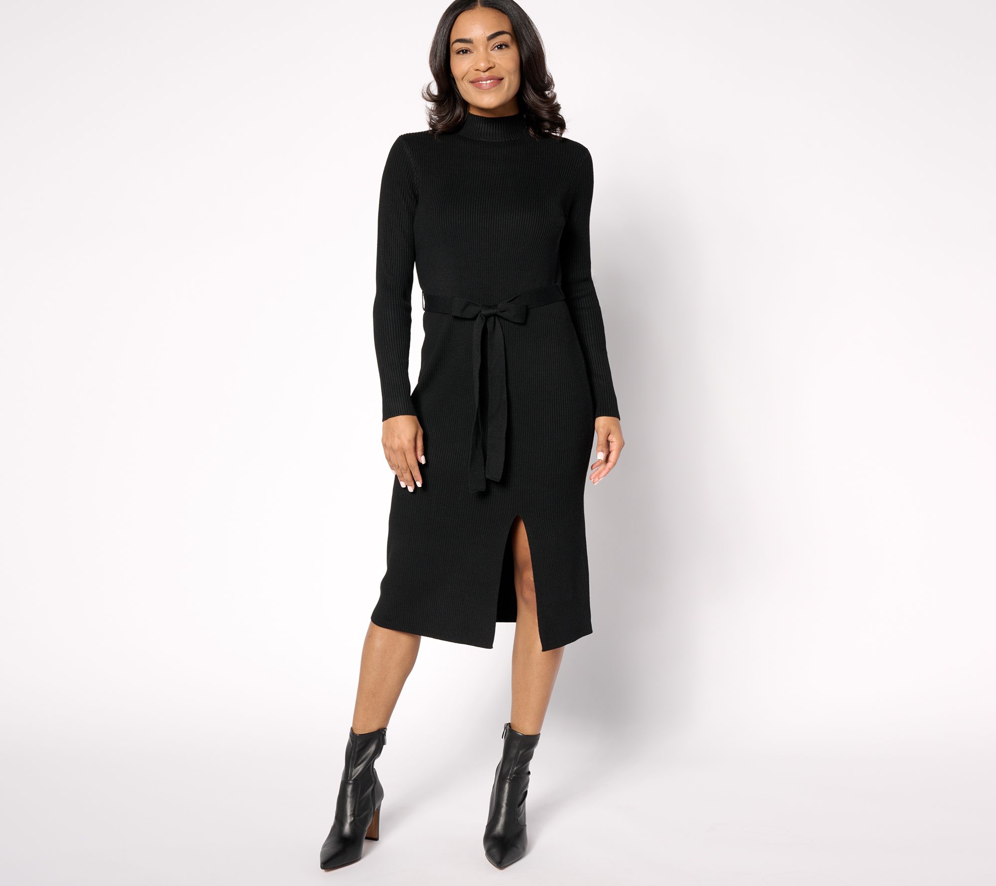 BEAUTIFUL by Lawrence Zarian Regular Mock Neck Sweater Dress