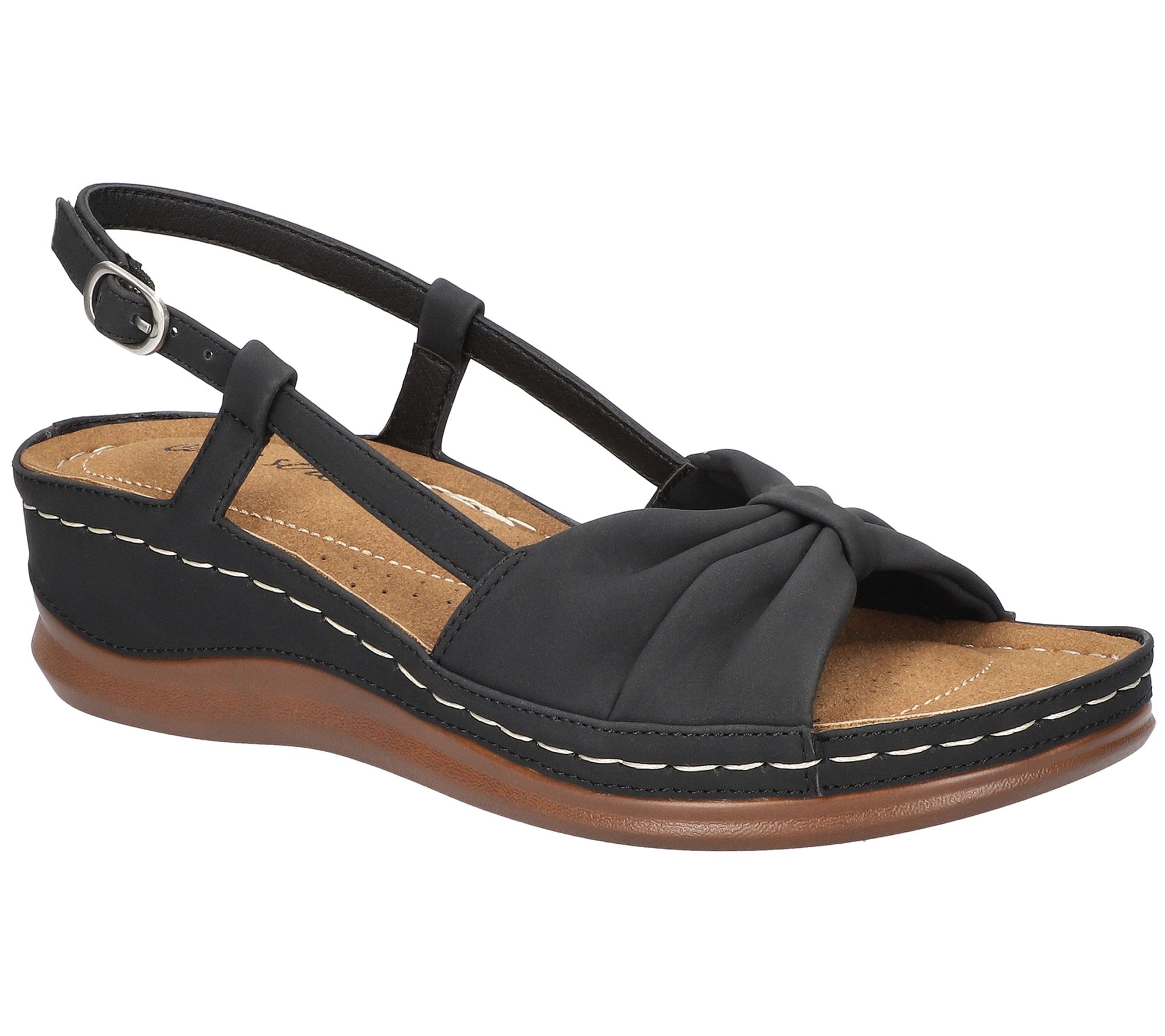 Easy Street Comfort Wedge Sandals - Jupiter - QVC.com