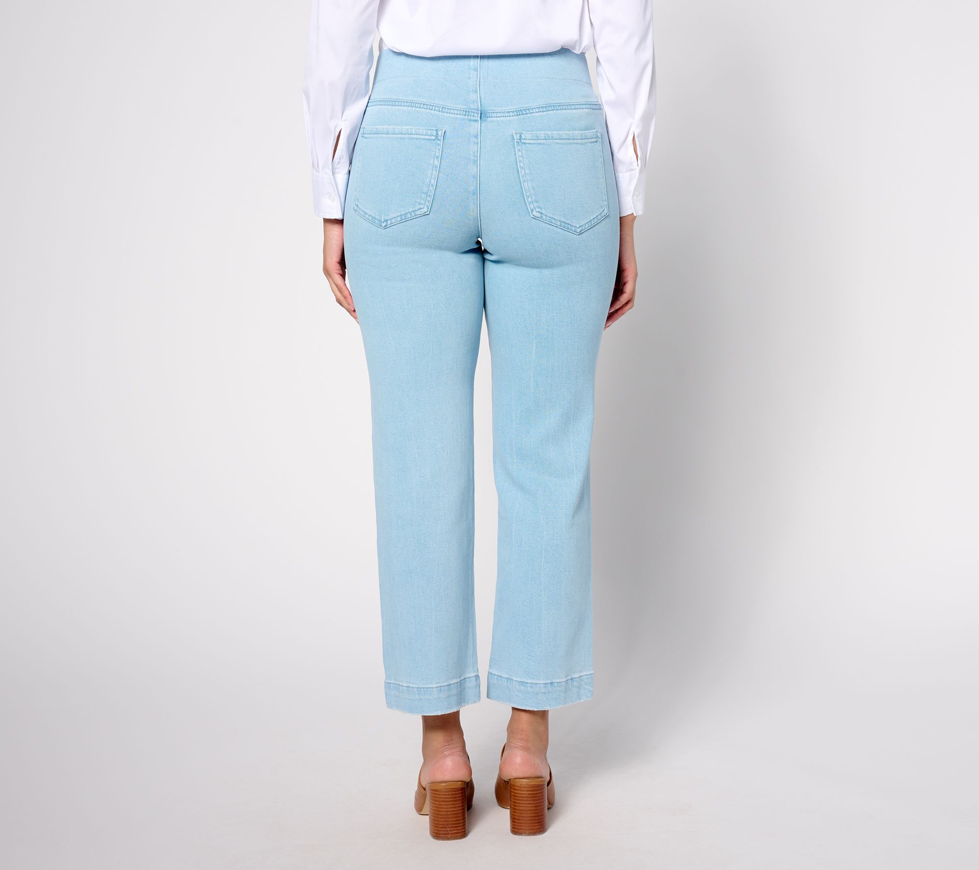 NYDJ Pull On Bailey Relaxed Straight Leg Ankle Jean - Santorini - QVC.com