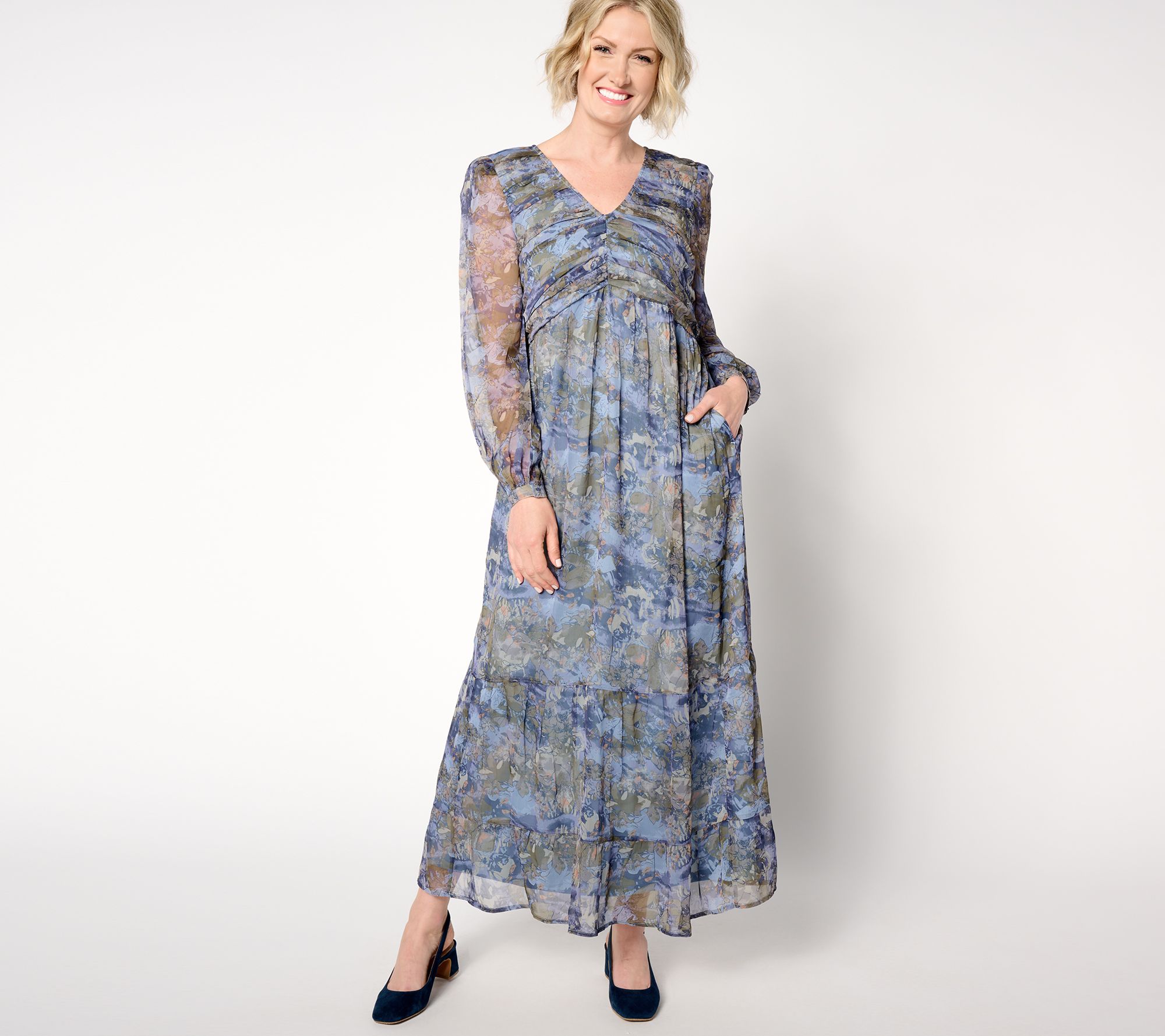 Me by Jennie Garth Regular Misty Woven Maxi Dress - QVC.com