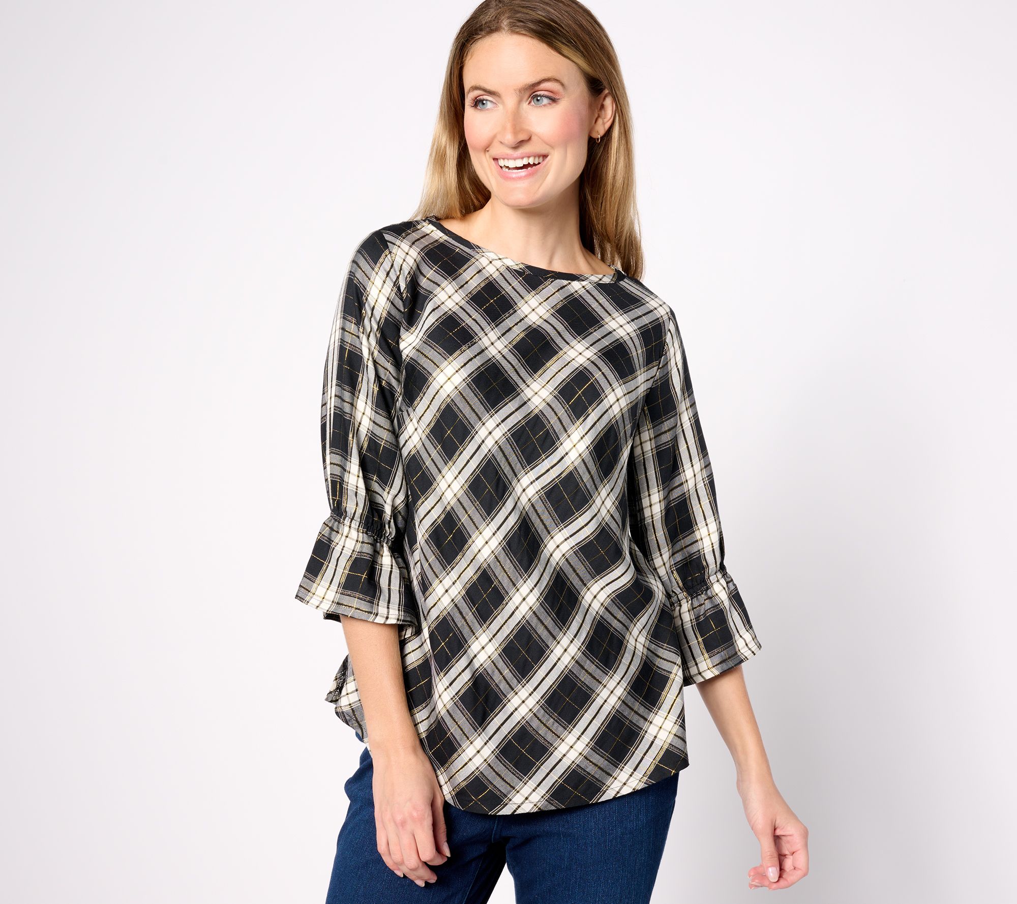 "As Is" Denim & Co. Signature Novelty Top