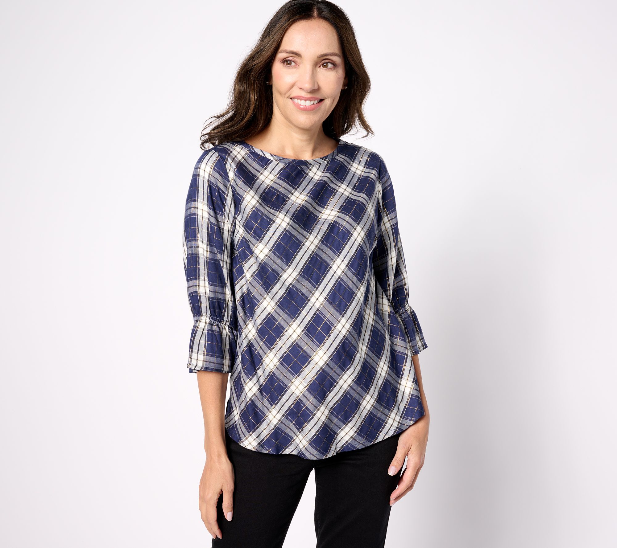 "As Is" Denim & Co. Signature Novelty Top