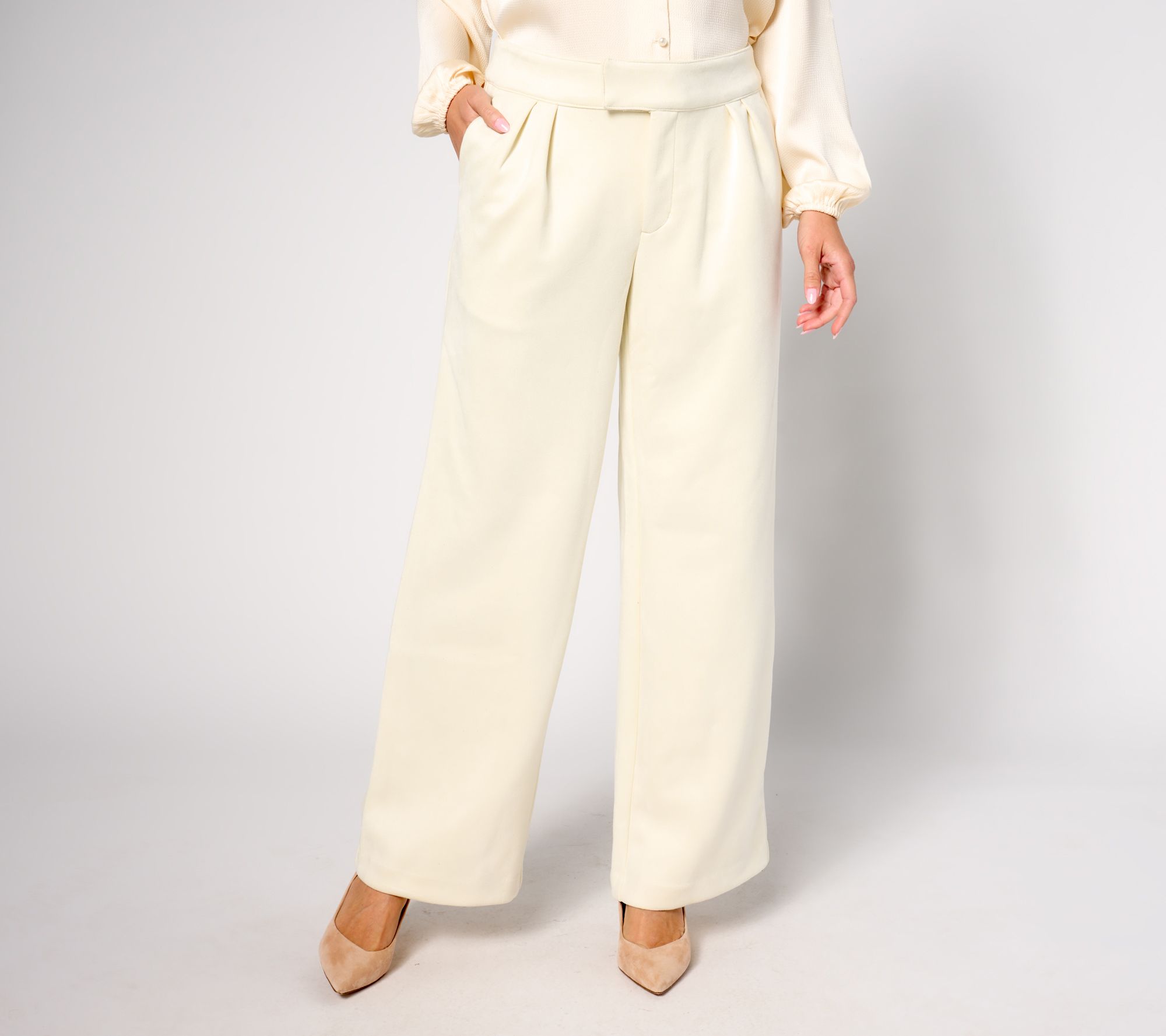 Me by Jennie Garth Petite Ryder Faux Suede Trouser Pants