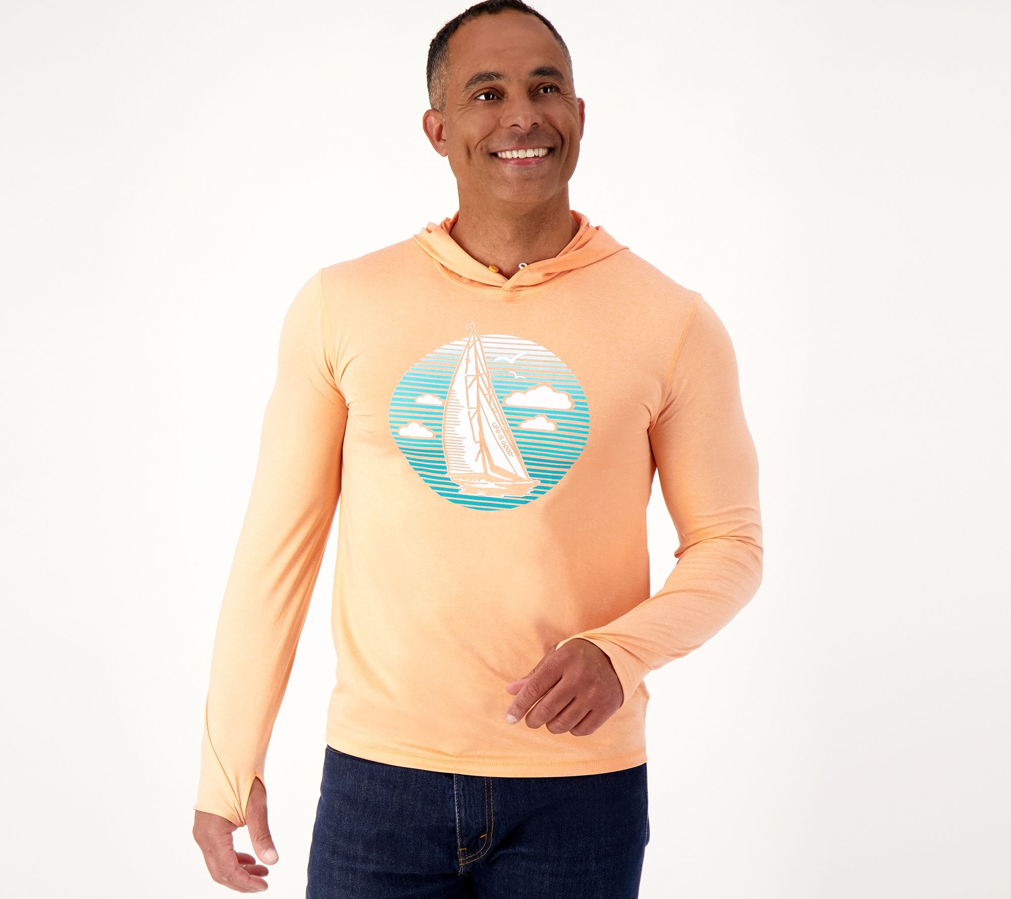 "As Is" Life is Good Men's Active Hoodie