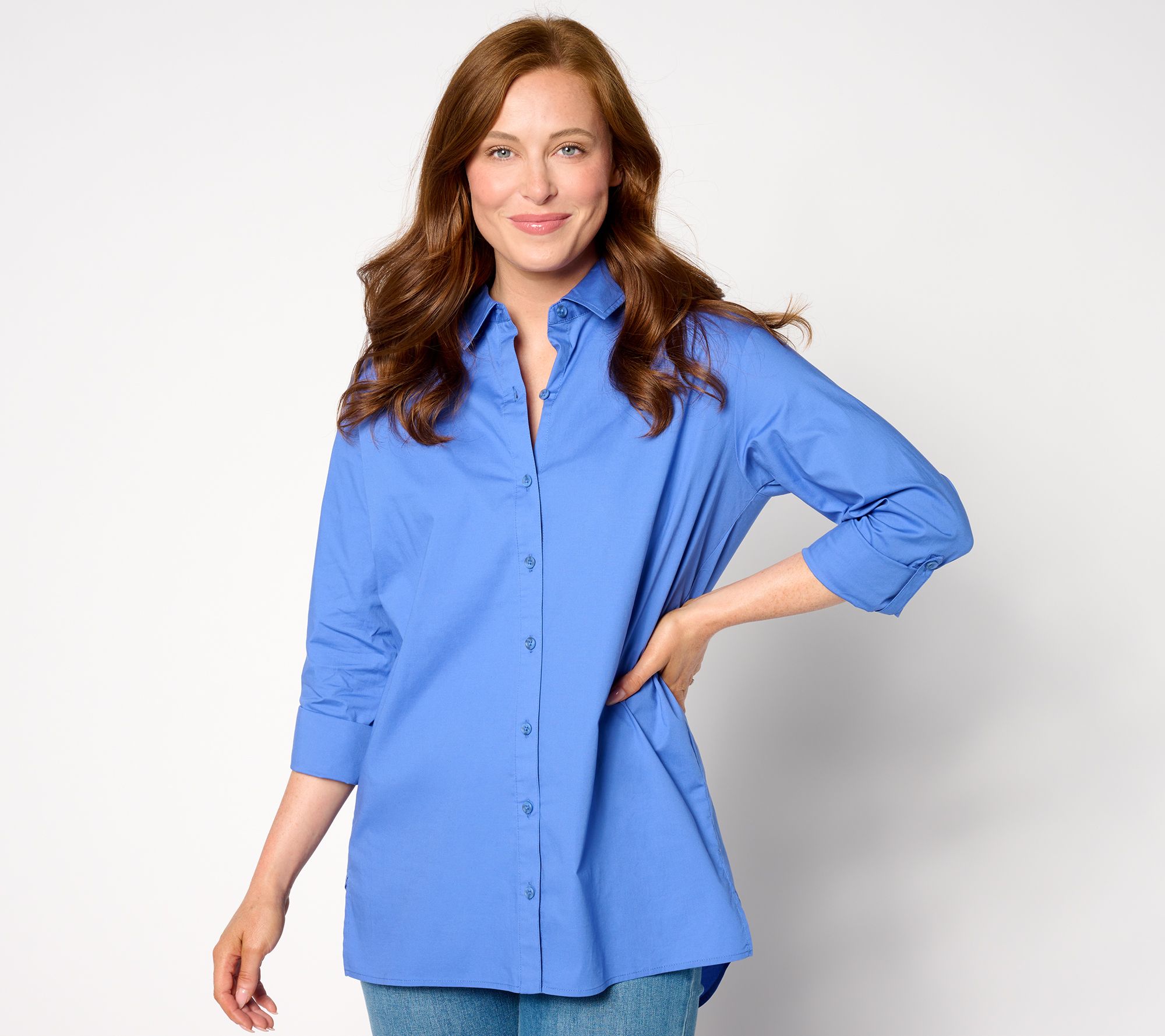 "As Is" zuda Cool Cotton Button Down Shirt