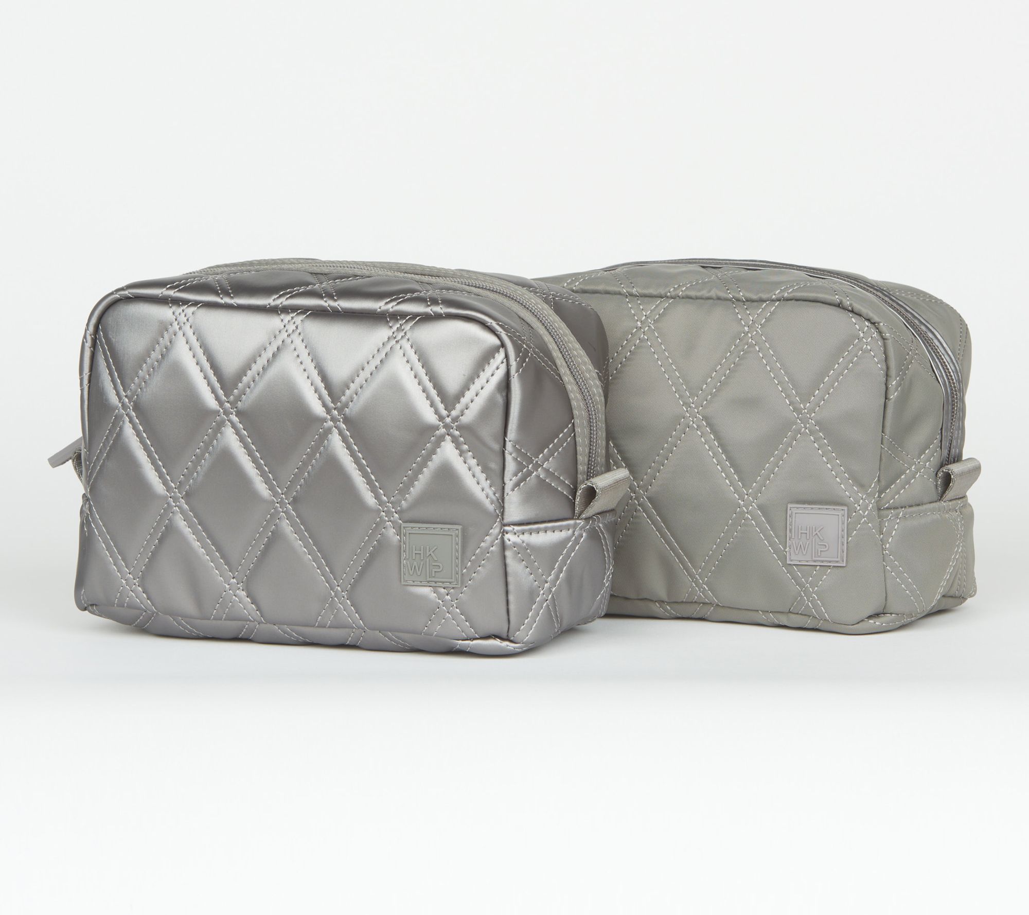 IHKWIP Set of 2 Quilted Cosmetic Cases