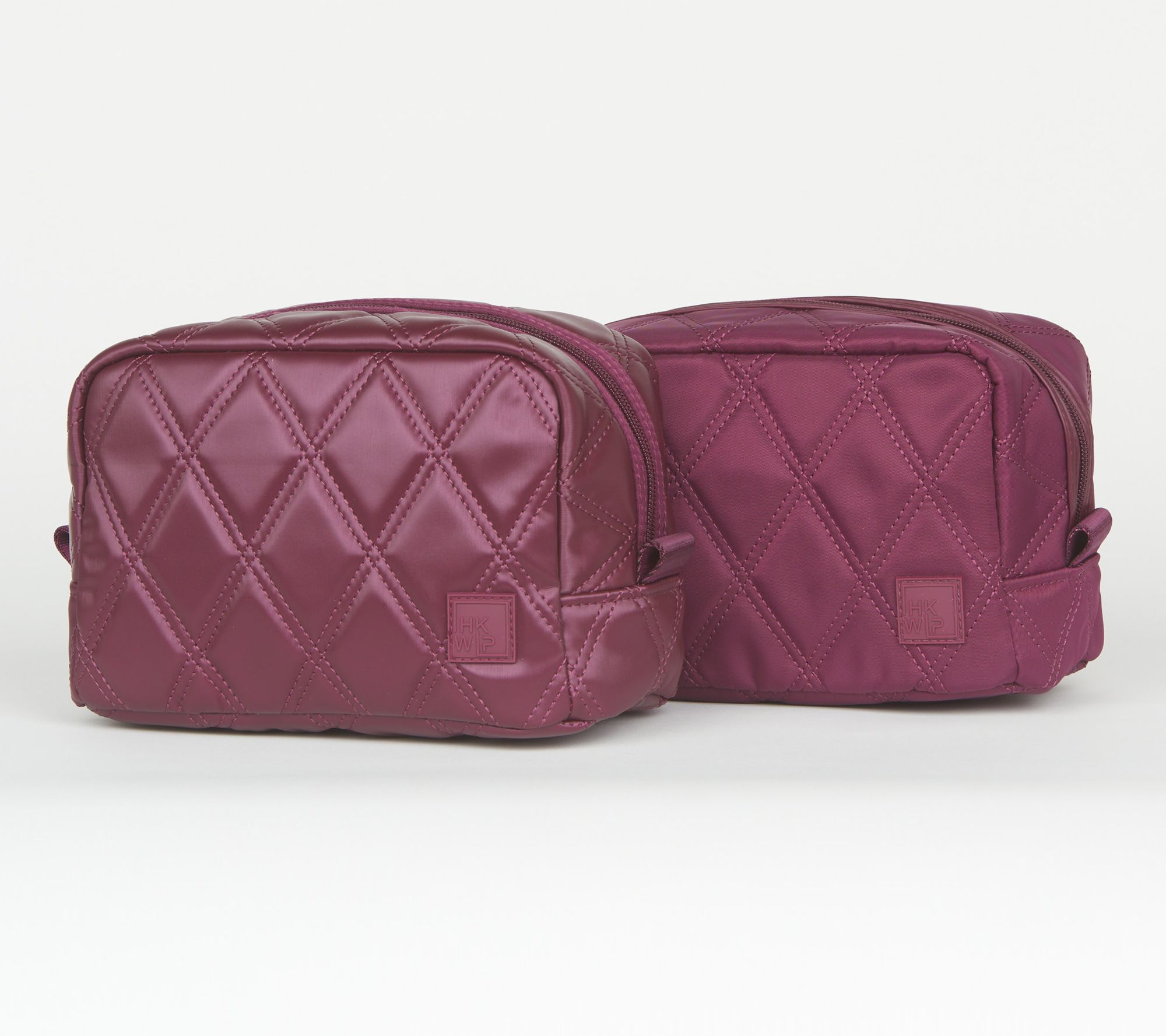 IHKWIP Set of 2 Quilted Cosmetic Cases