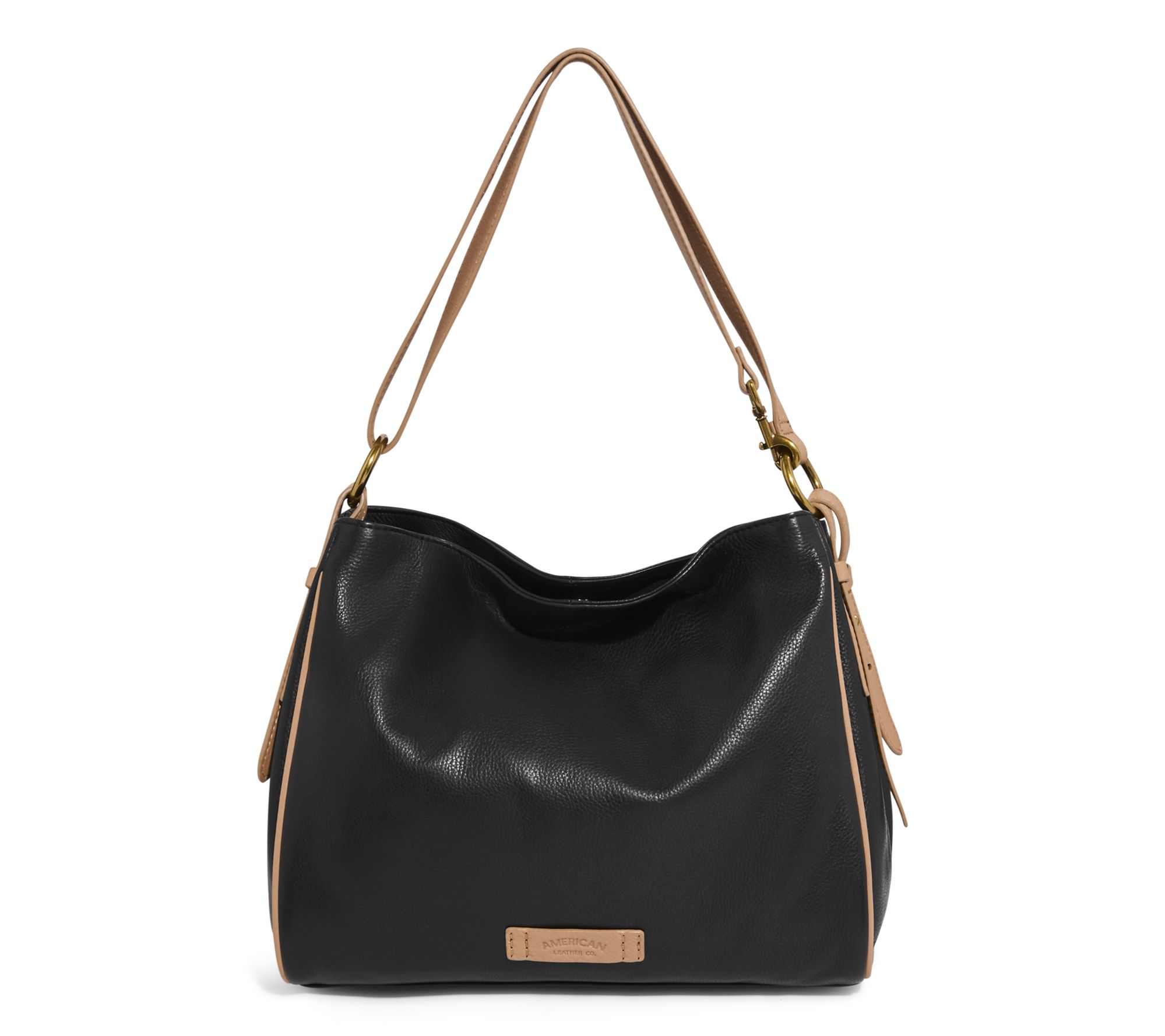 American Leather Co. Leather Dean Double Entry Hobo Bag