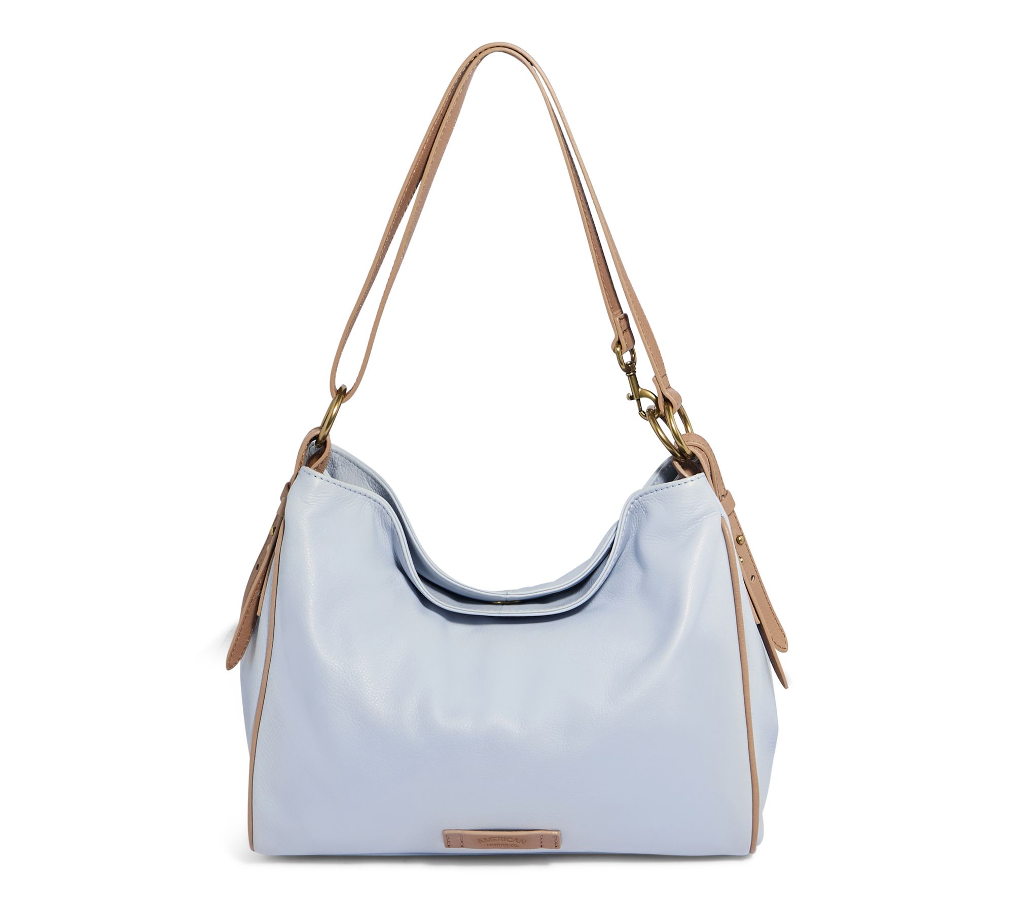 American Leather Co. Leather Dean Double Entry Hobo Bag