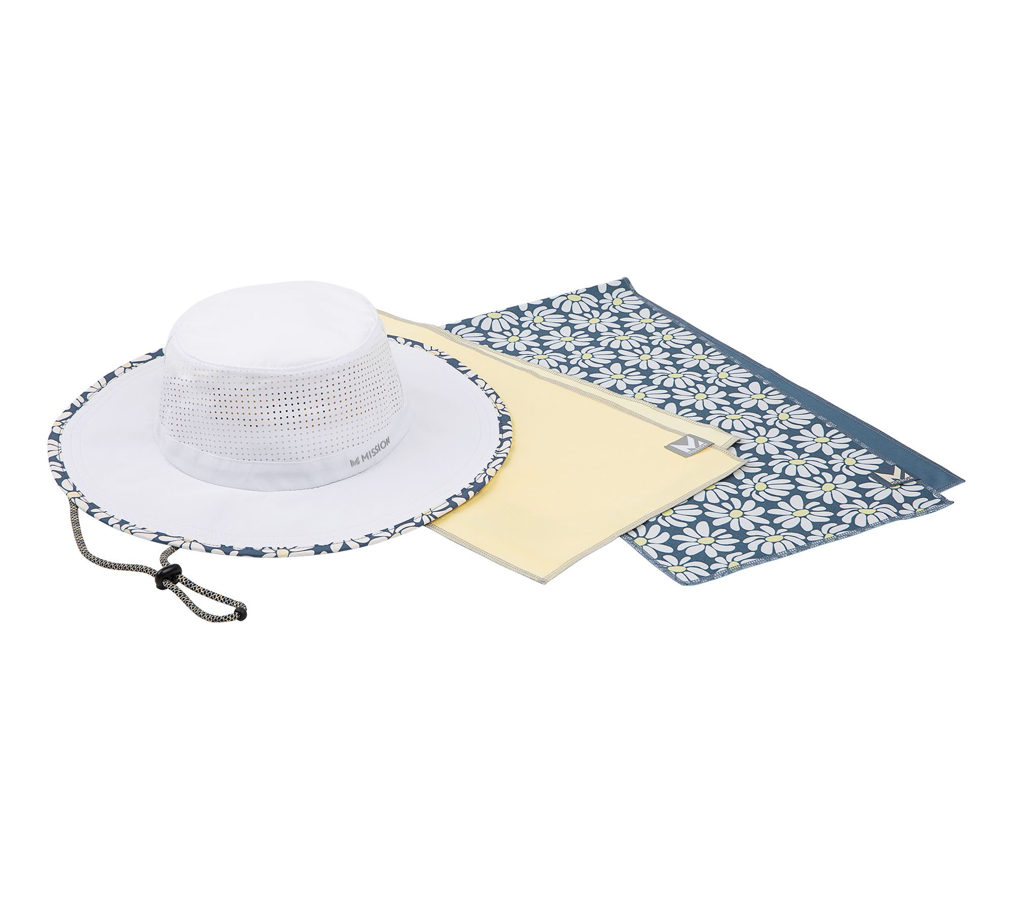 MISSION UPF50 Cooling Wide Brim Hat & 2 MAX+ Cooling Towels