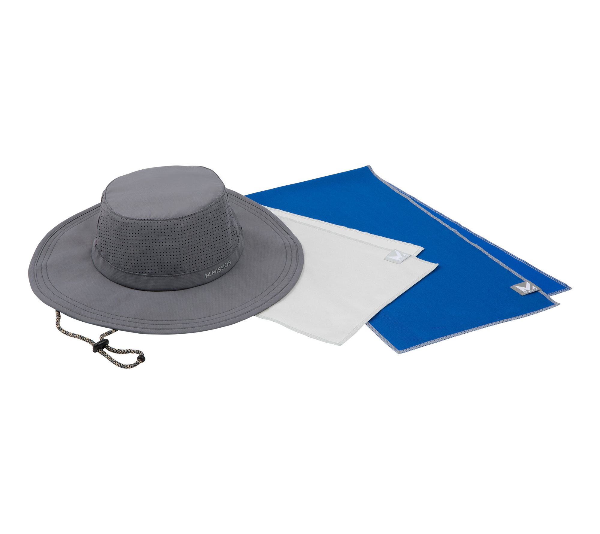 MISSION UPF50 Cooling Wide Brim Hat & 2 MAX+ Cooling Towels