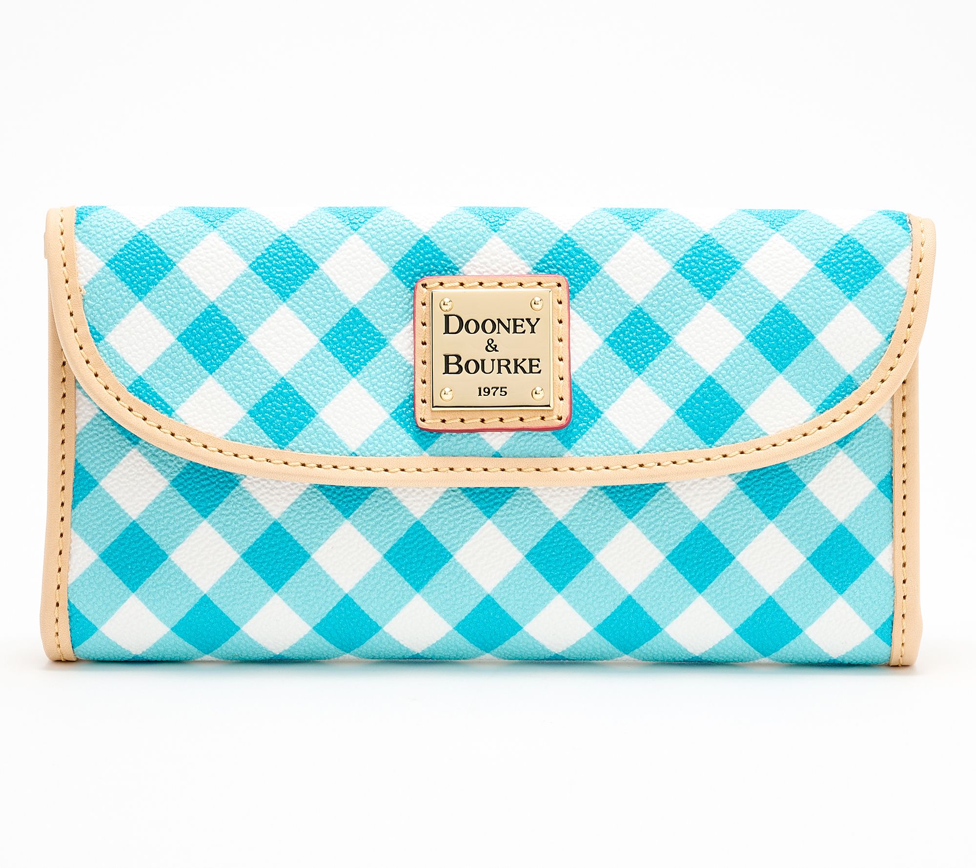 Dooney & Bourke Coated Cotton Gingham Continental Clutch
