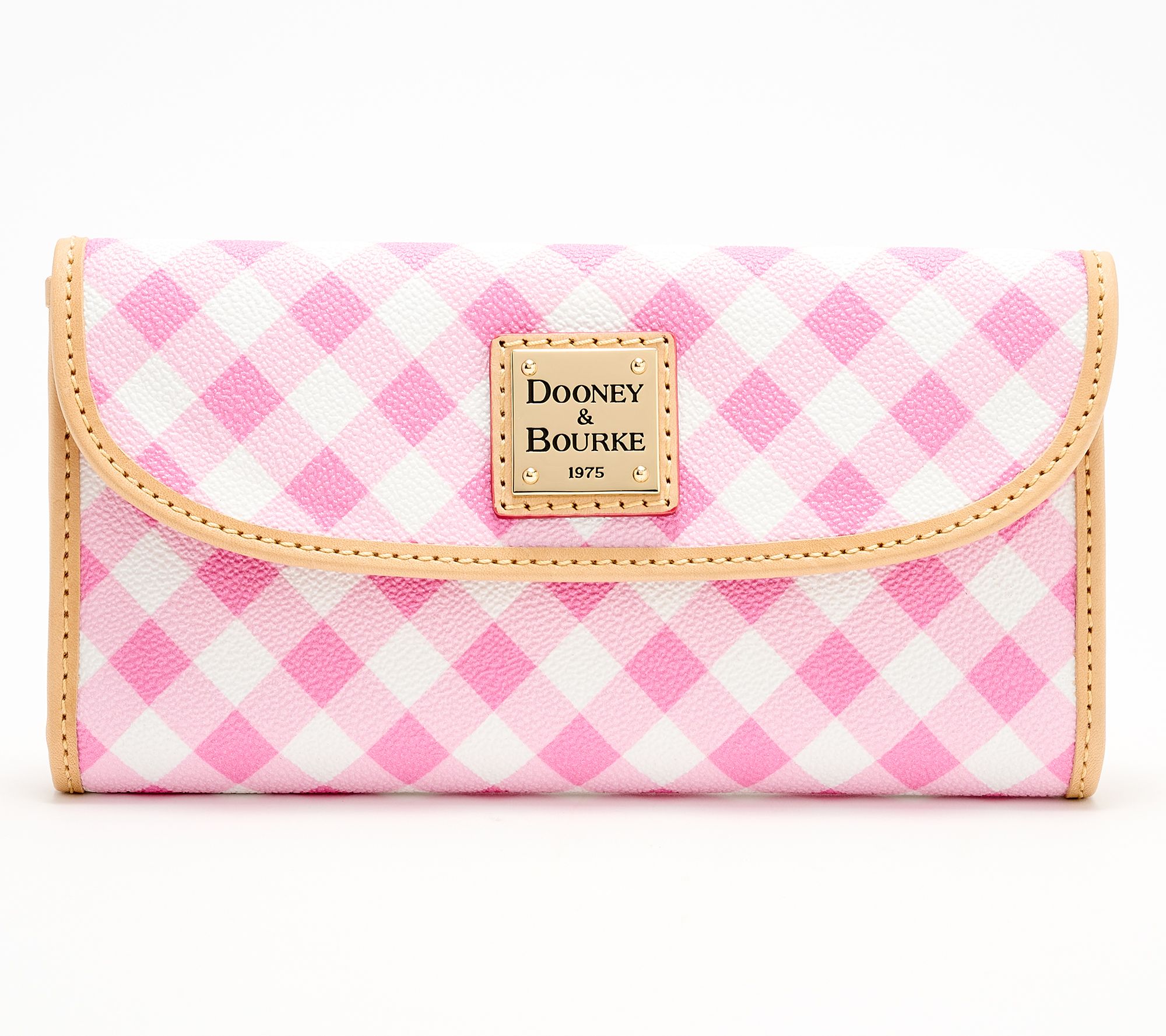 Dooney & Bourke Coated Cotton Gingham Continental Clutch