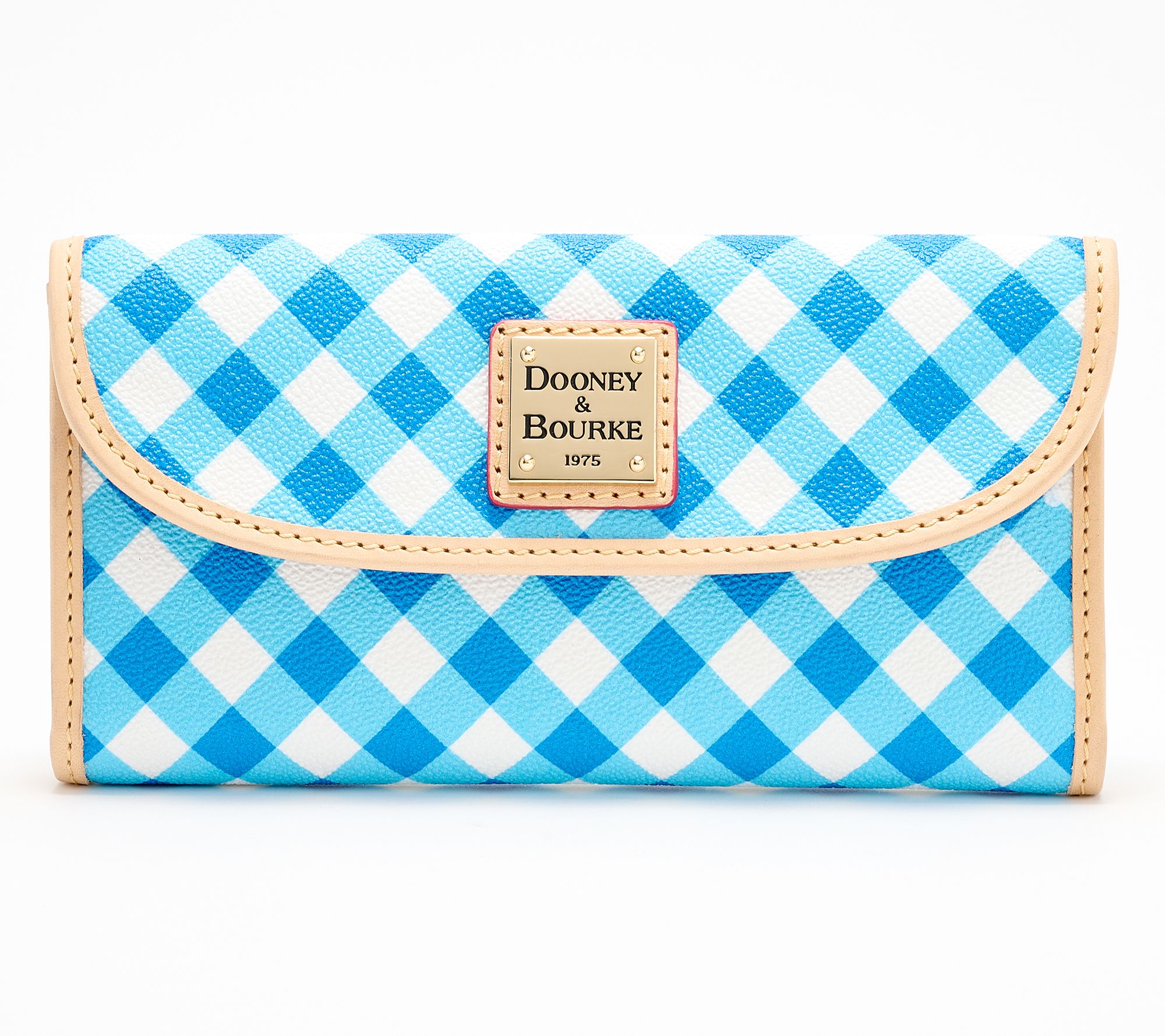 Dooney & Bourke Coated Cotton Gingham Continental Clutch