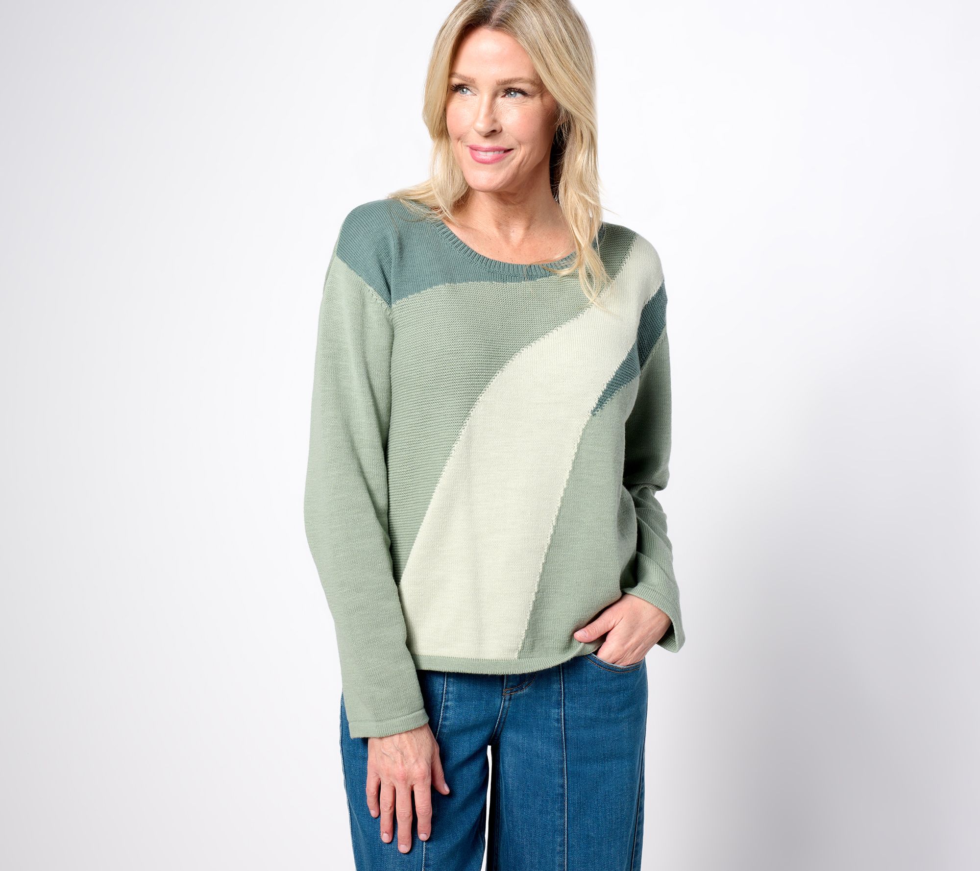 Peace Love World Boheme Abstract Novelty Stitch Sweater