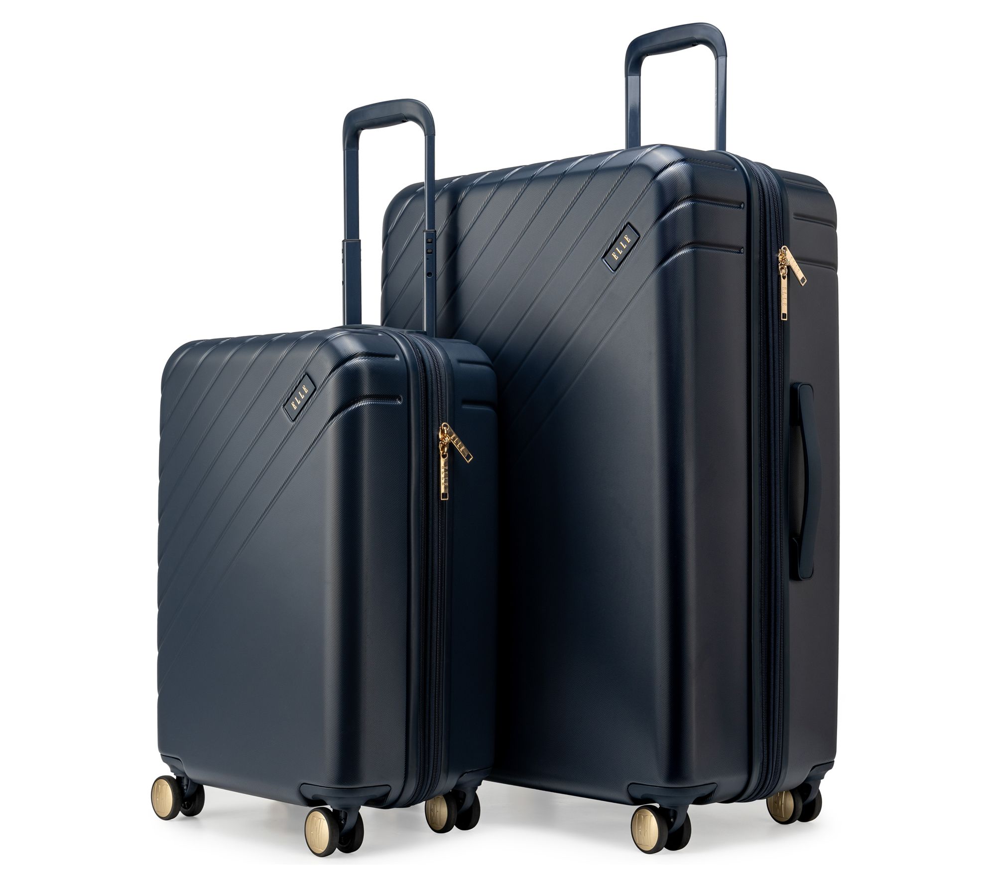 ELLE Louvre Expandable Polycarbonate Spinner Luggage Set QVC