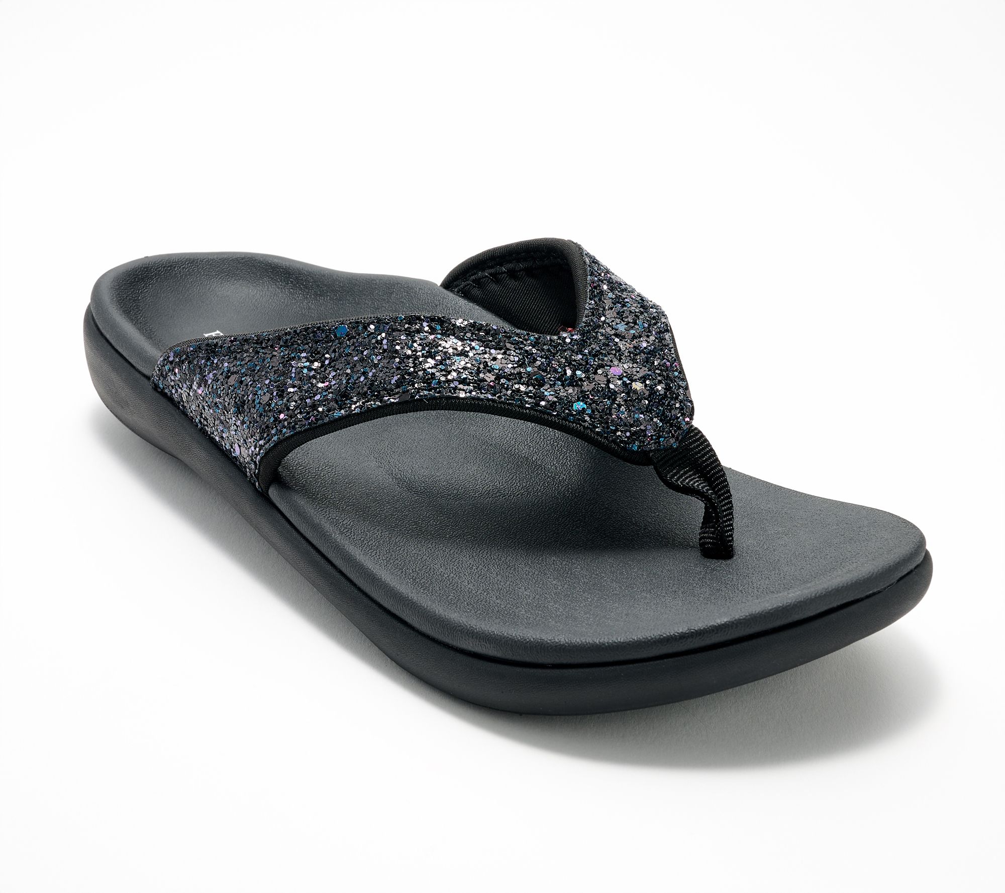 Revitalign Orthotic Sparkle Thong Sandals - Yumi Glitter