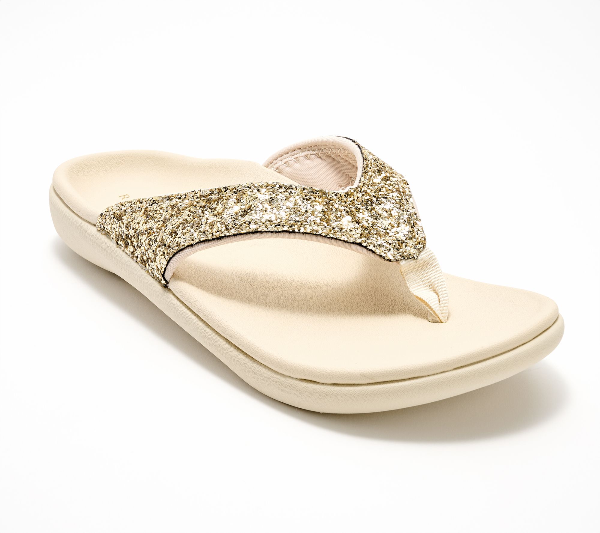 Revitalign Orthotic Sparkle Thong Sandals - Yumi Glitter