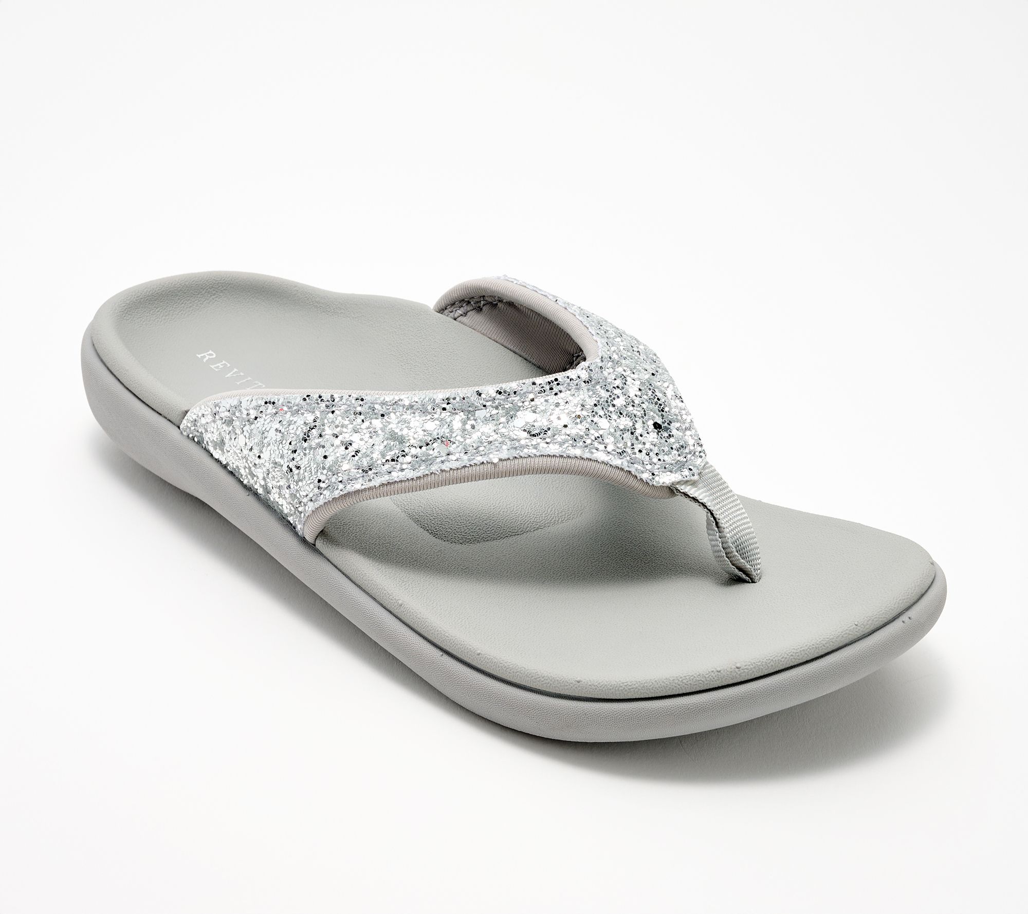 Revitalign Orthotic Sparkle Thong Sandals - Yumi Glitter