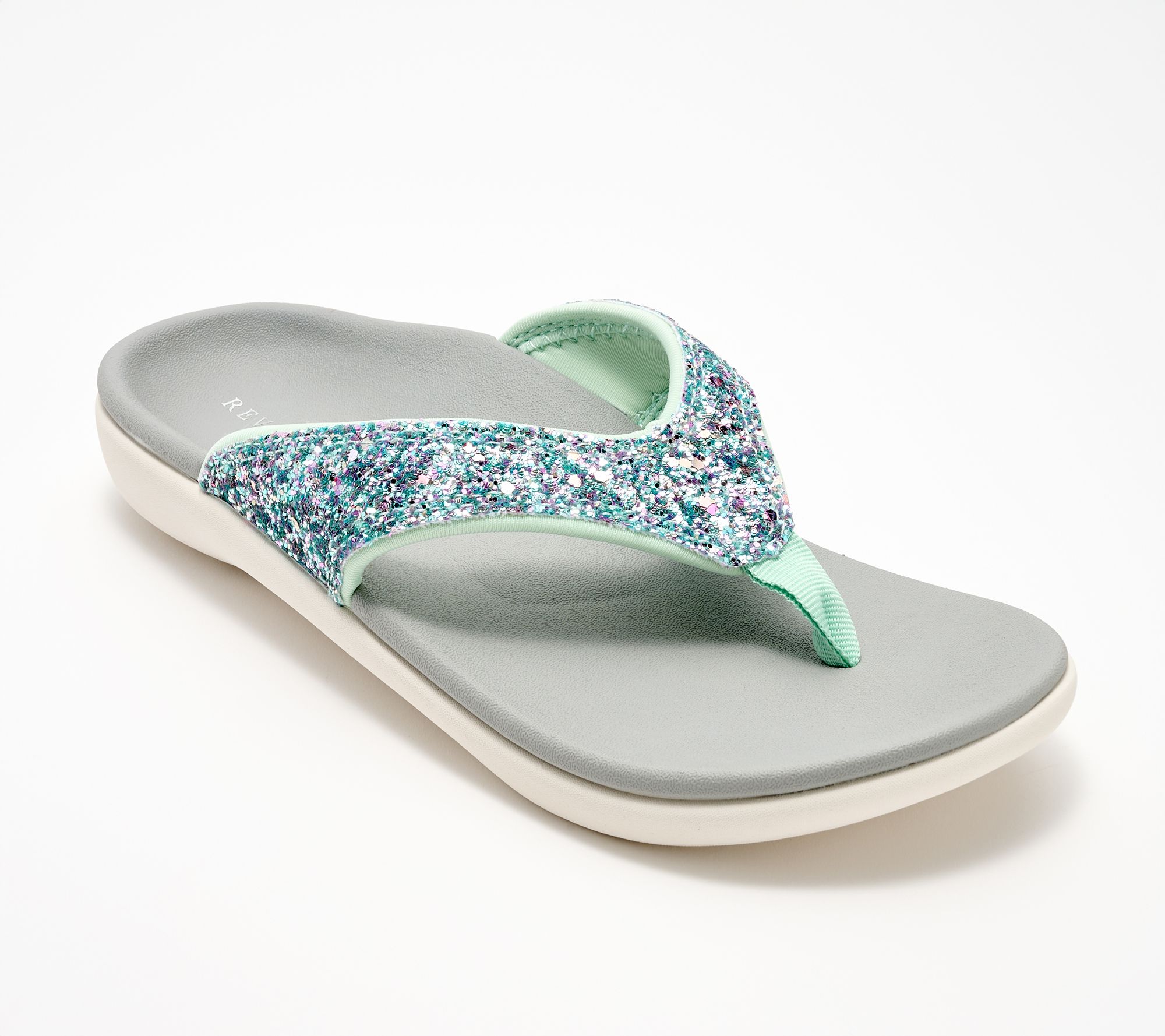 Revitalign Orthotic Sparkle Thong Sandals - Yumi Glitter